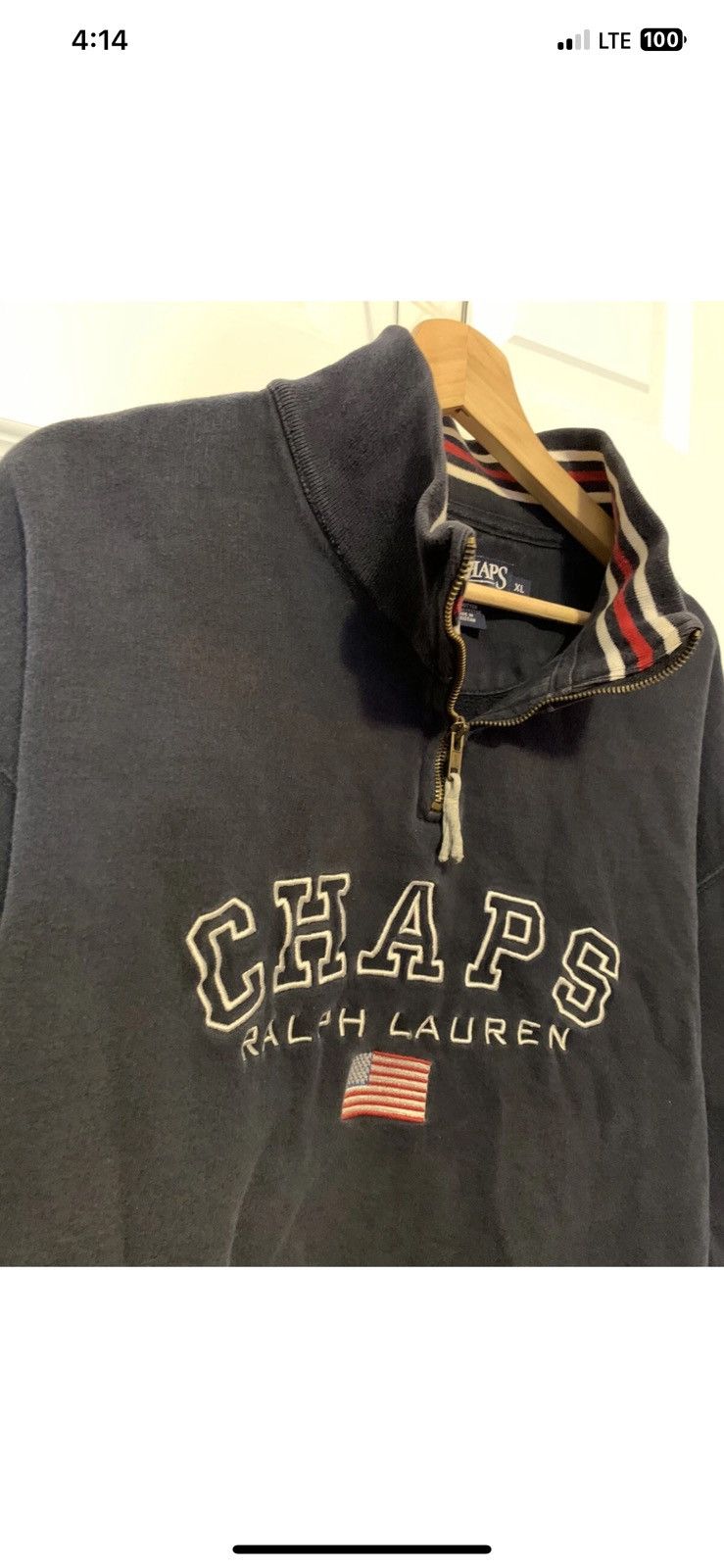Chaps Ralph Lauren Chaps Ralph Lauren Mens Sz XL 1/4 Zip Blue Pullover Shirt Size US XL / EU 56 / 4 - 1 Thumbnail