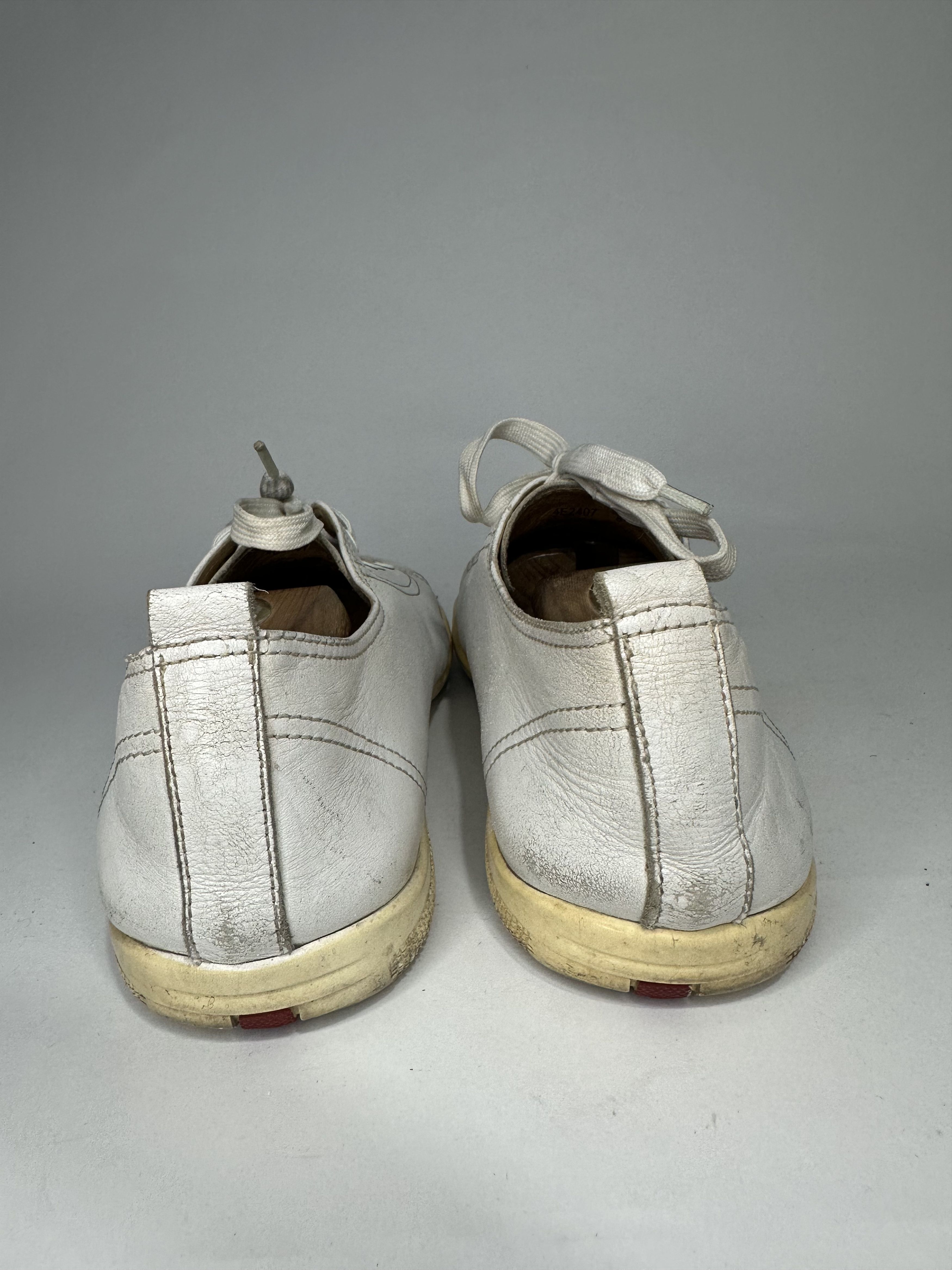 Prada Vintage Prada Distressed White Leather Sneakers SIZE 8 Uk. Size US 8 / EU 41 - 5 Thumbnail