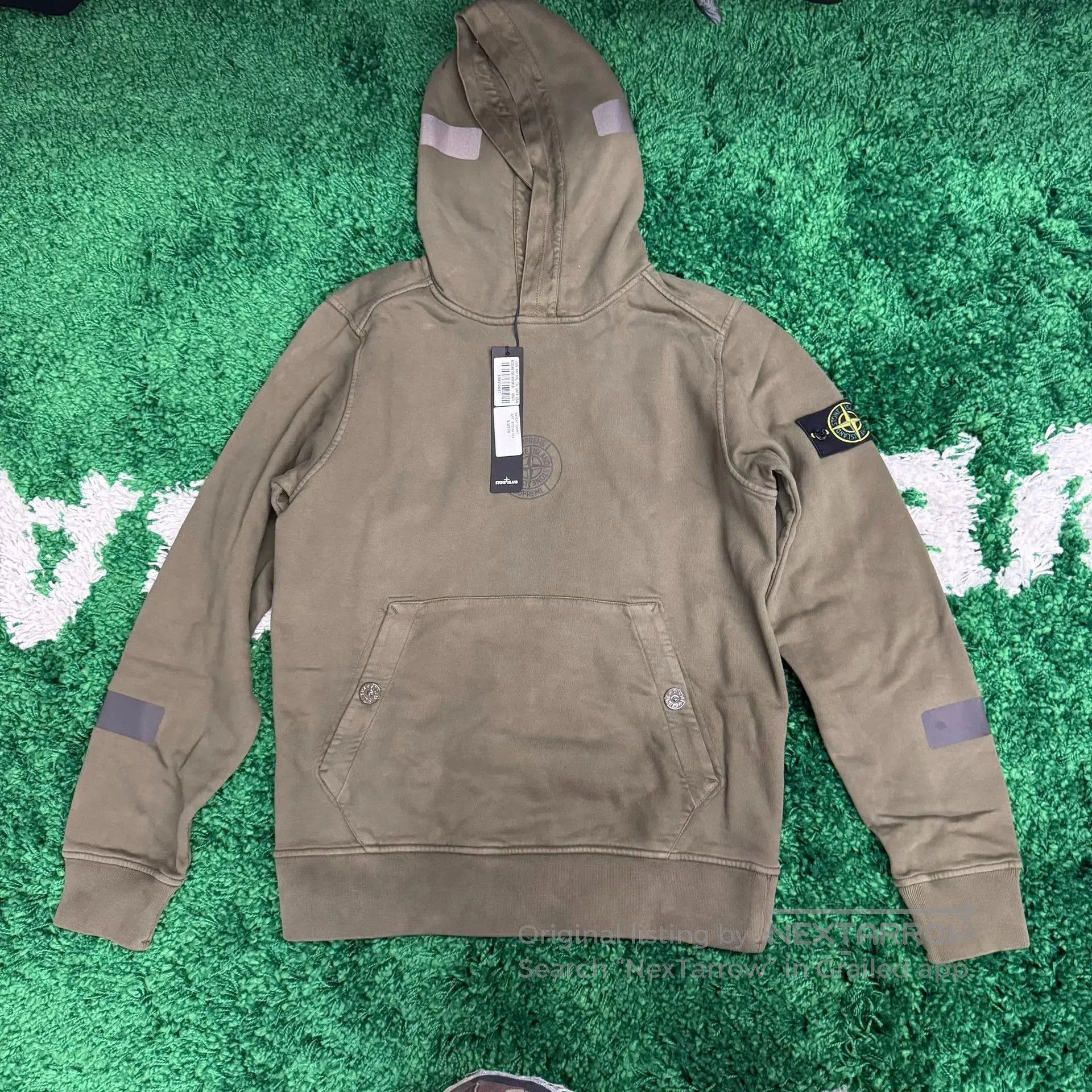 Stone Island Supreme x Stone Island Green Hoodie. Size US S / EU 44-46 / 1 - 1 Thumbnail