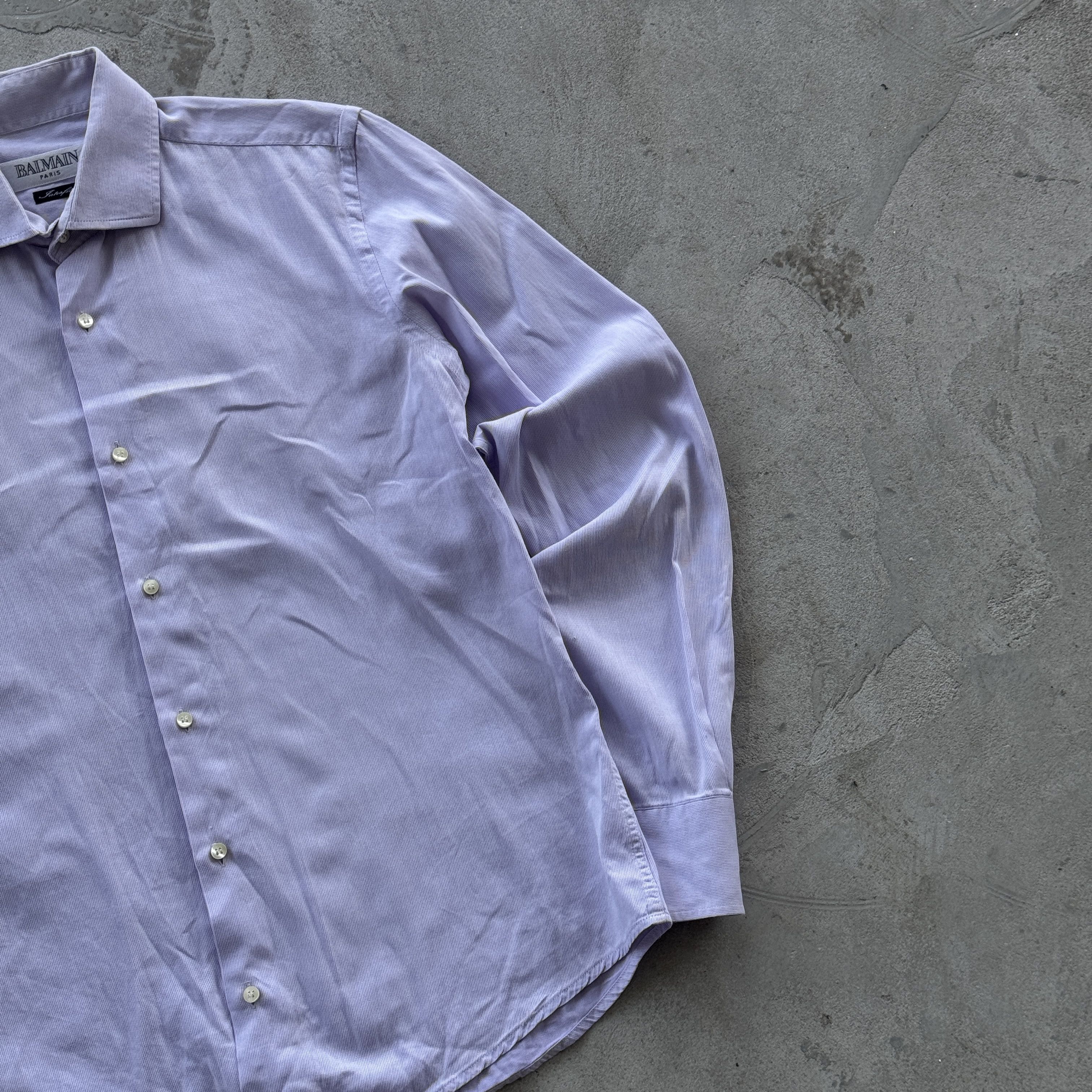 Balmain Vintage 90s Balmain Corduroy Button Ups Shirt Size US M / EU 48-50 / 2 - 2 Thumbnail