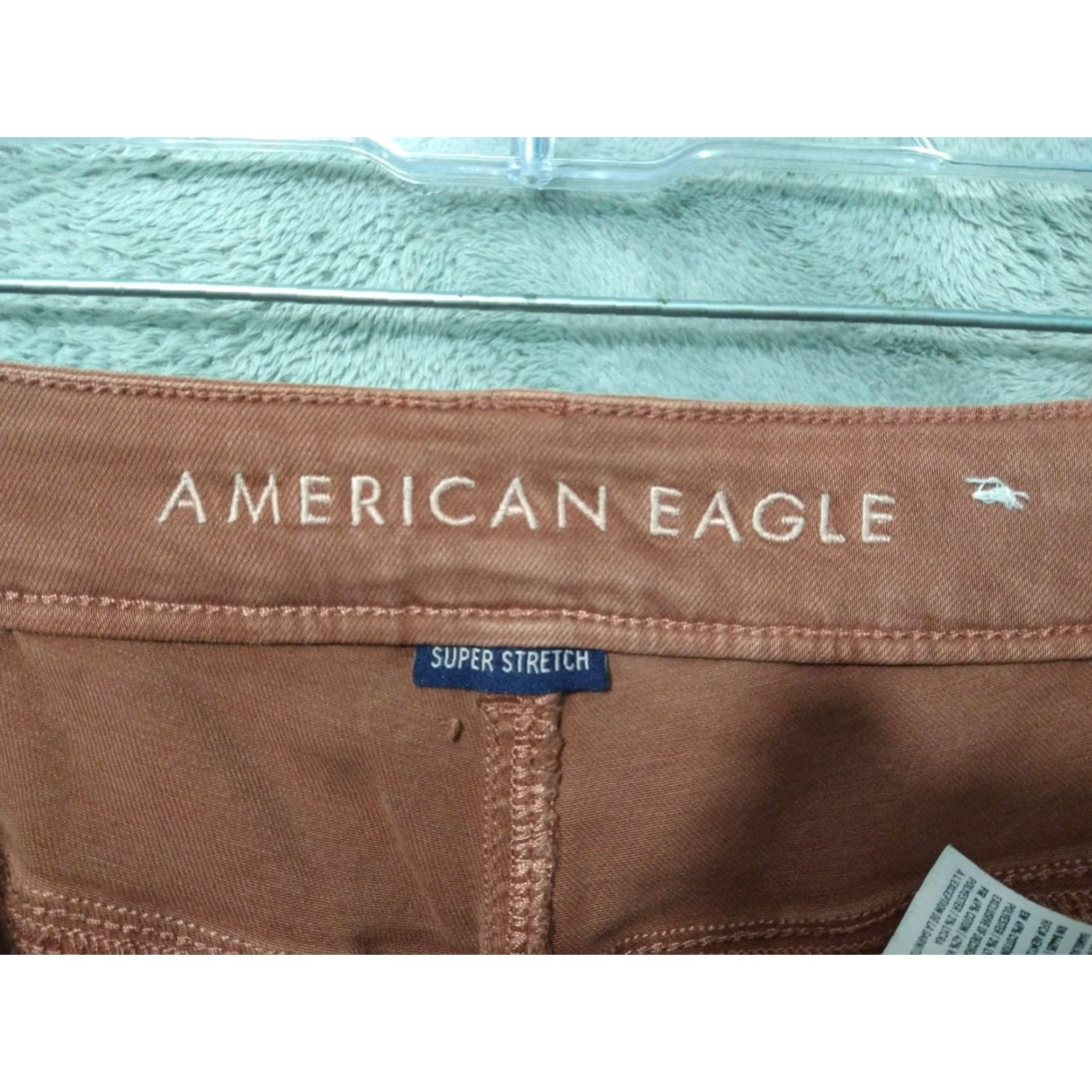 American Eagle Outfitters VINTAGE American Eagle Outfitters Jeans Womens 6 Brown Distressed Super Stretch Tomgirl Denim Straight 5-Pocket Womens Size 28" / US 6 / IT 42 - 7 Thumbnail