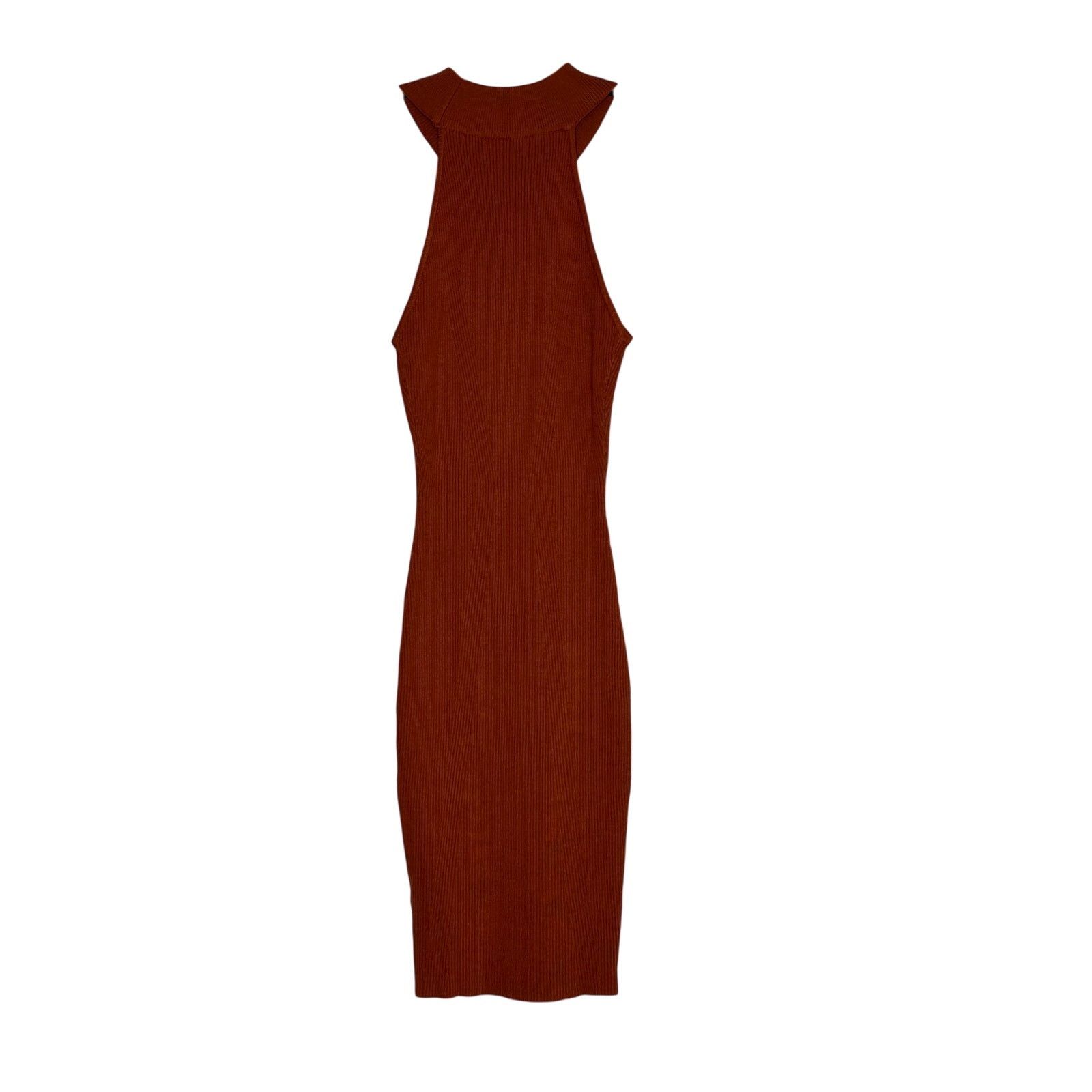 Fashion Nova FashionNova brown rust knit halter bodycon mini dress size M Size M / US 6-8 / IT 42-44 - 2 Thumbnail