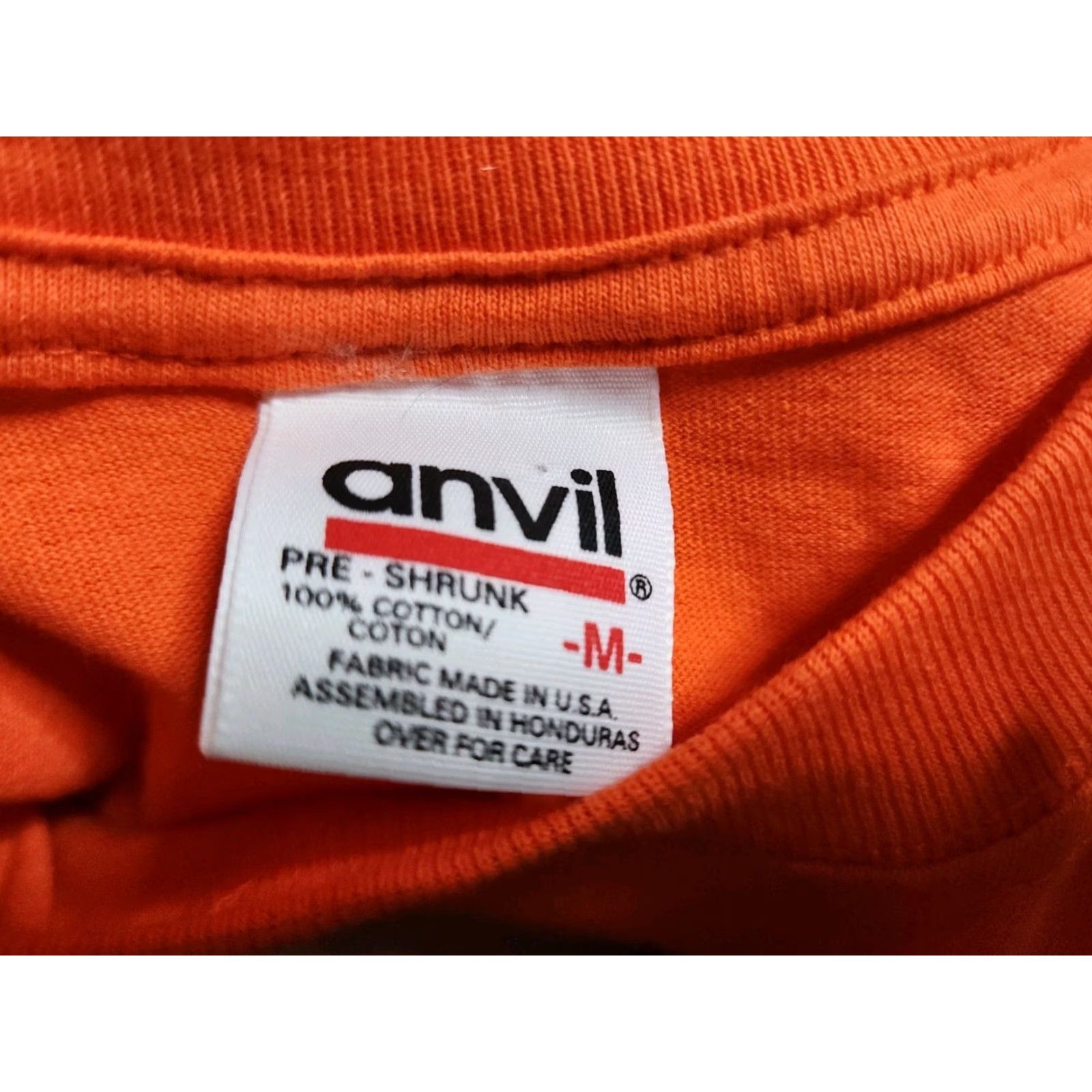 Anvil VINTAGE Anvil T-Shirt Mens M Pocket Orange Cars Florida 2000-2009 Footnotes: none Size US M / EU 48-50 / 2 - 4 Thumbnail
