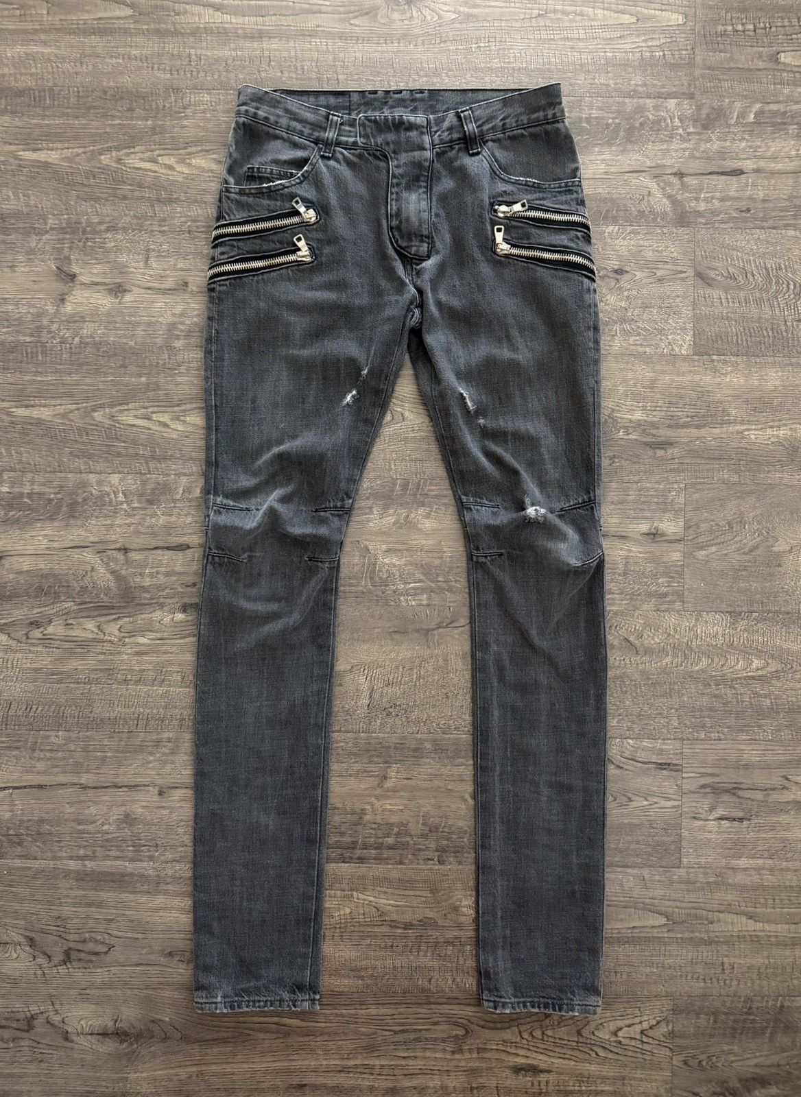 Balmain Balmain 2010 6-zip Biker Denim Size US 31 - 1 Thumbnail