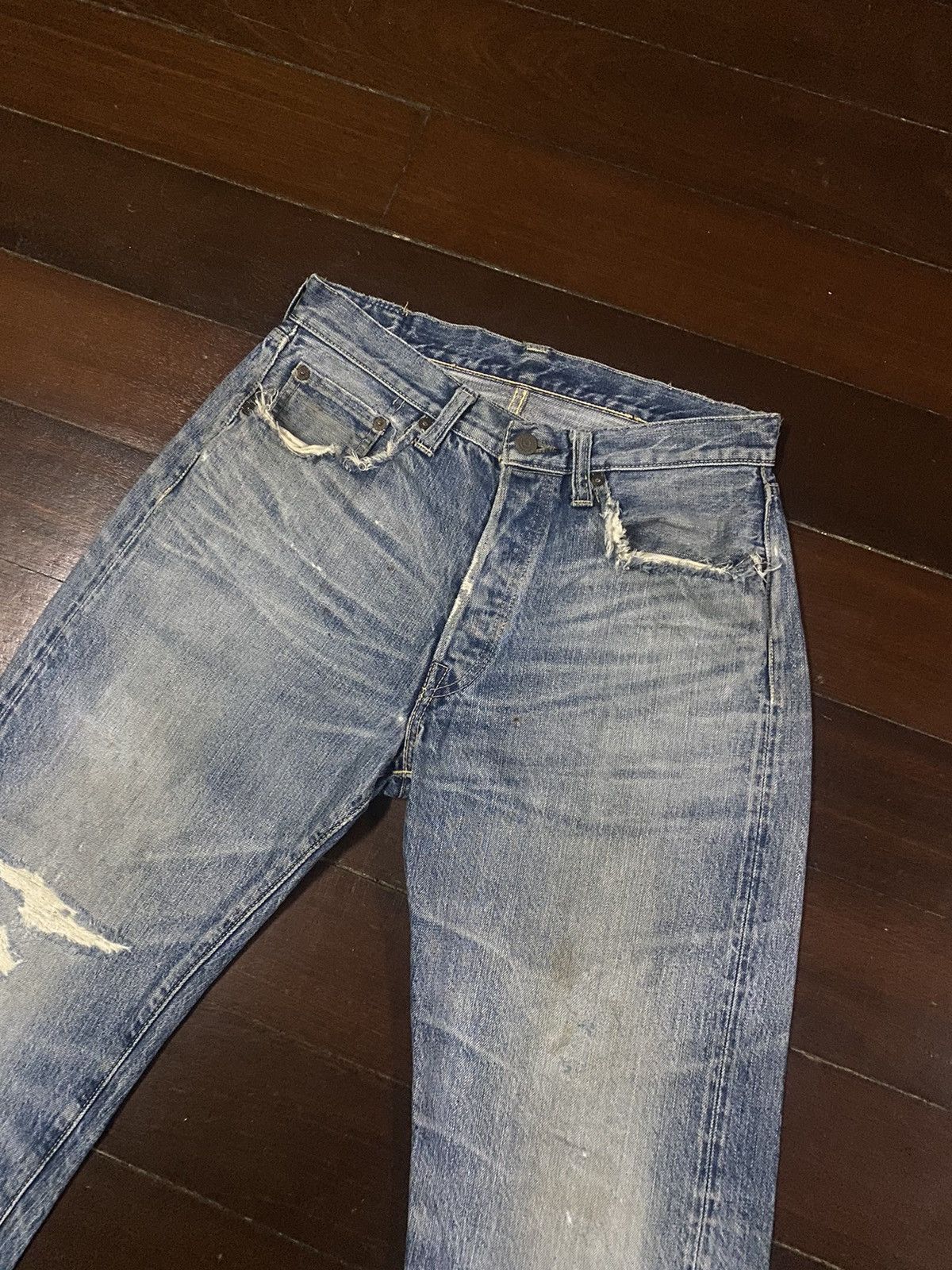 Warehouse FIRE 🔥 VINTAGE SUGAR CANES DISTRESSED NICE FADED Size US 31 - 7 Thumbnail