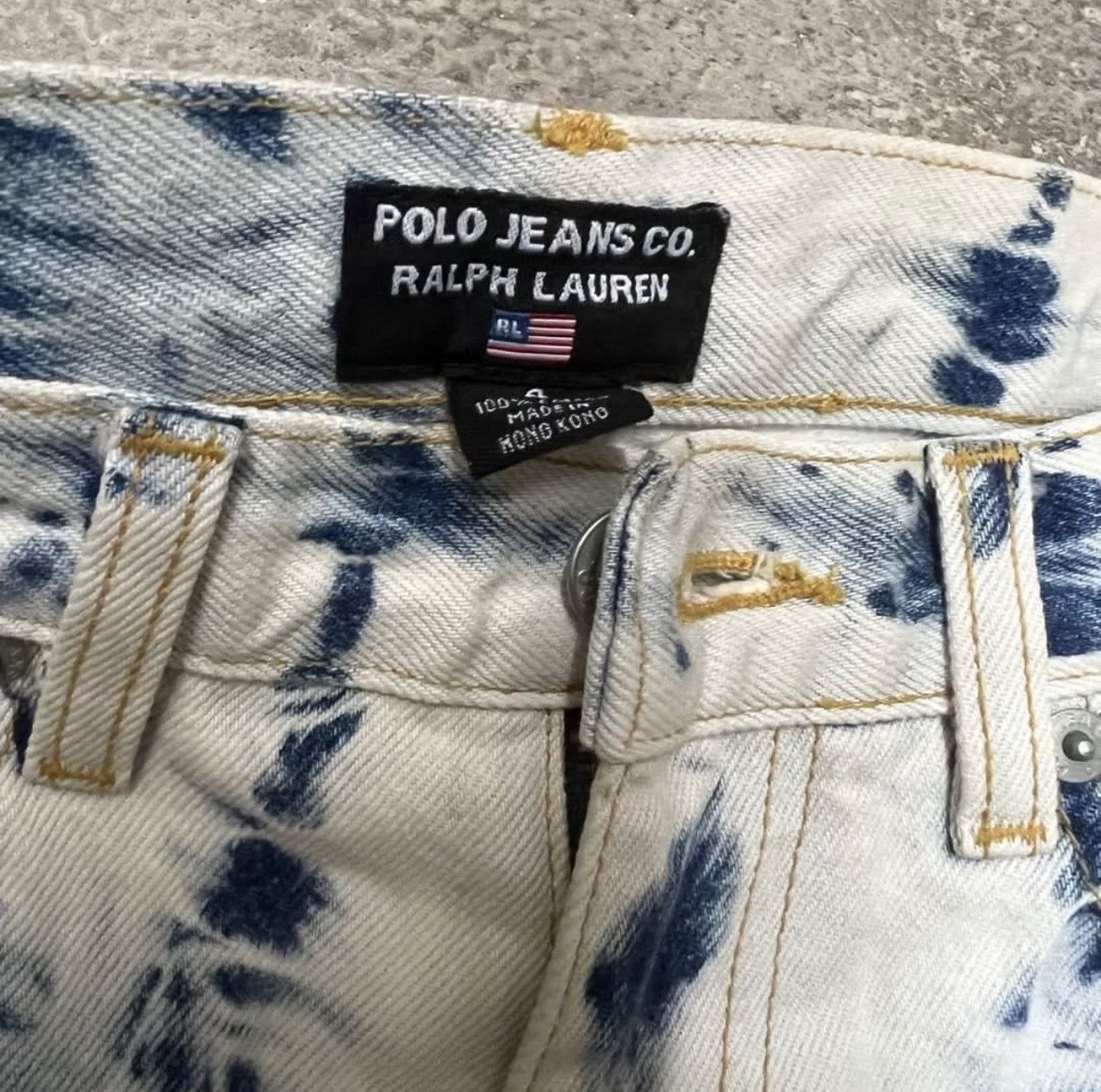 Polo Ralph Lauren Vintage Polo Ralph Lauren Jeans Co. Bleach Denim Jeans Size US 30 / EU 46 - 2 Thumbnail