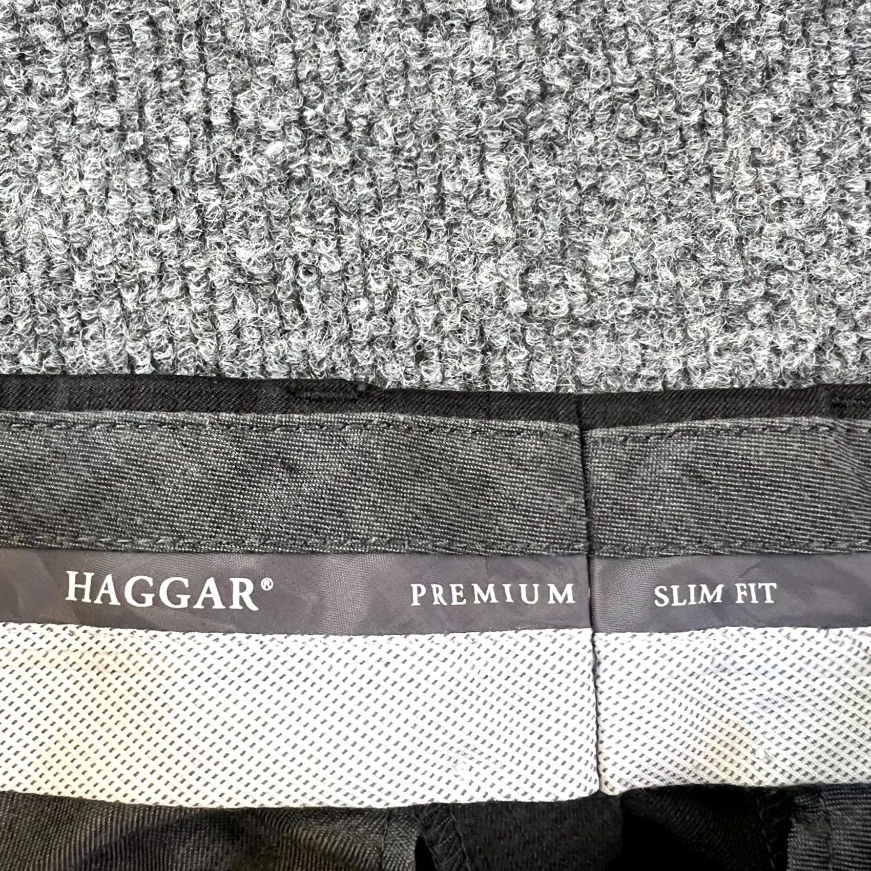 Haggar Haggar Dress Pants Mens 30x30 Dark Gray Slim Comfort Flat Front Business Dress Pants Size US 30 / EU 46 - 6 Thumbnail