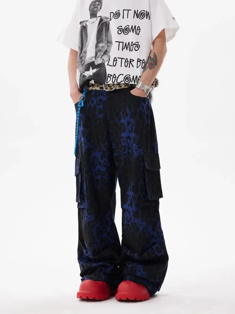 Japanese Brand × Jean Hip Hop Street Leopard Print Loose Casual Pants Size US 32 / EU 48 - 1 Thumbnail