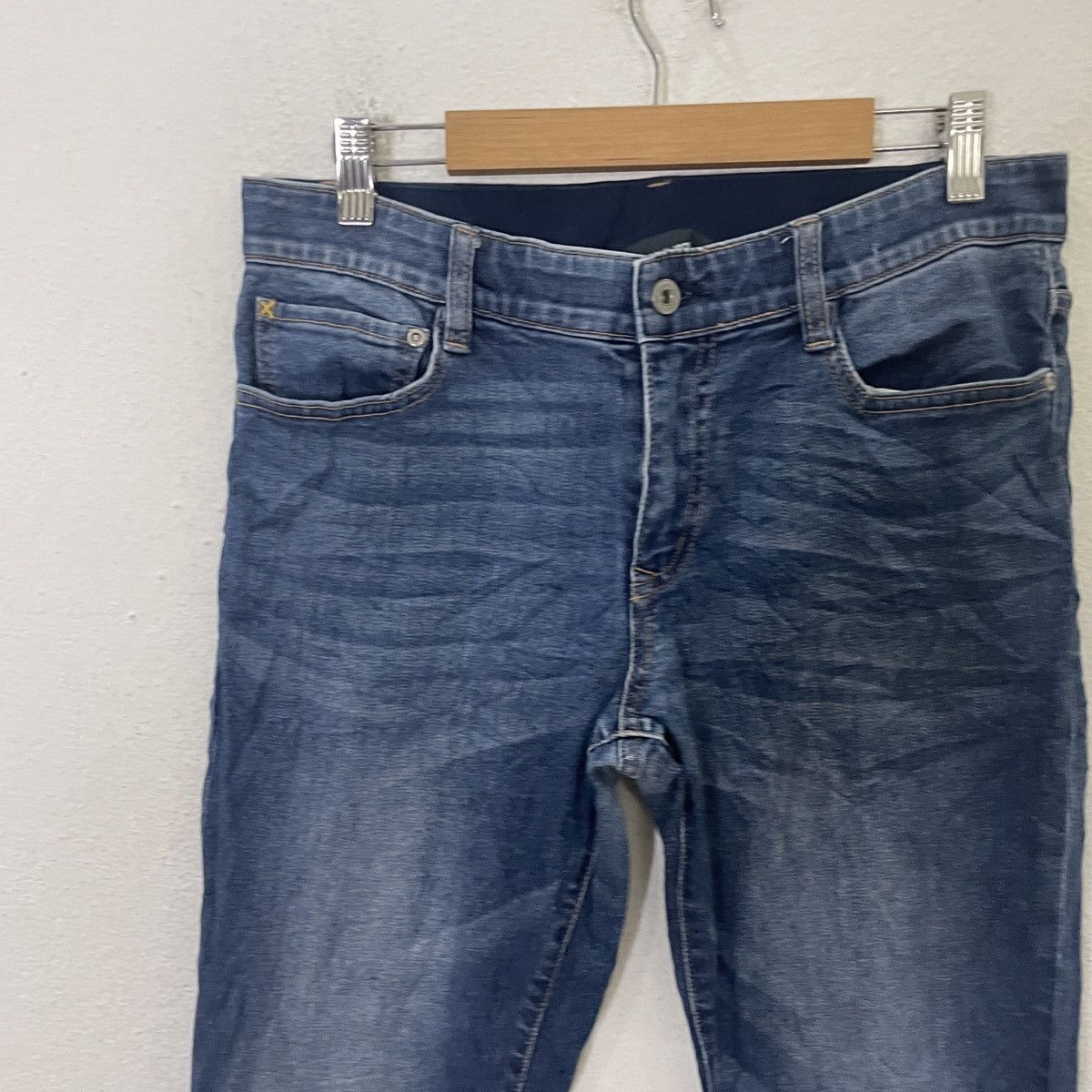 Other Vintage Bossini Jeans Seldvedge Distressed Denim Jeans Size US 31 - 3 Thumbnail