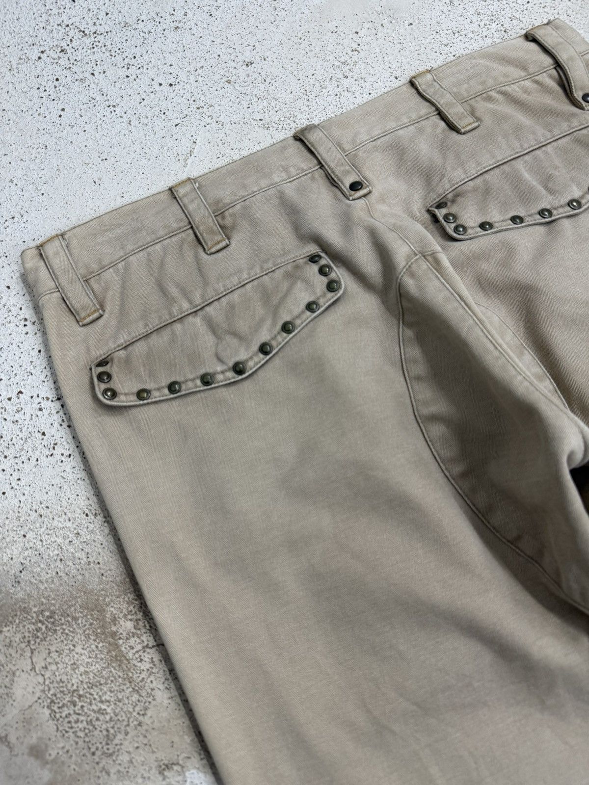 Japanese Brand Vintage Y2K Rescue Squad Studded Pocket High Oz Denim Size US 32 / EU 48 - 15 Thumbnail