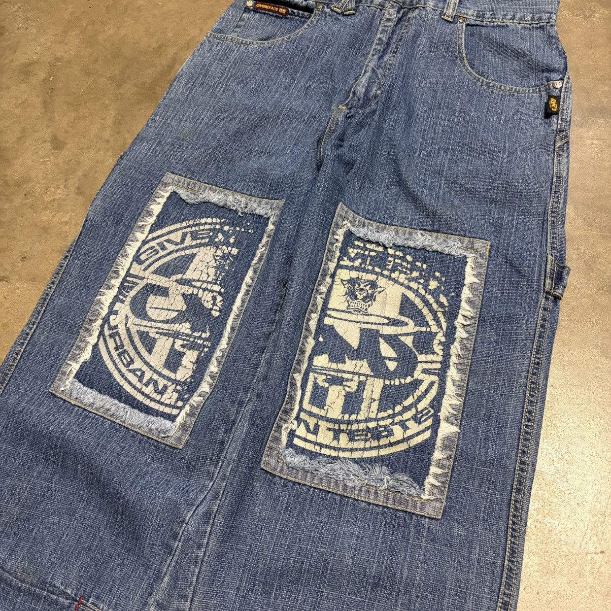 Southpole Vintage Y2K GiveMeFace GMF Baggy Denim Jeans Skater Wide Leg Size US 34 / EU 50 - 2 Thumbnail