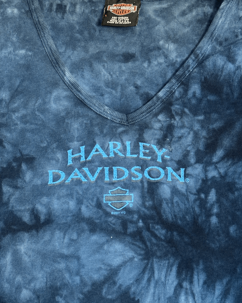 Harley Davidson × Vintage Vintage Harley Davidson Vancouver Tie-Dye V-Neck Shirt Large Size L / US 10 / IT 46 - 6 Thumbnail