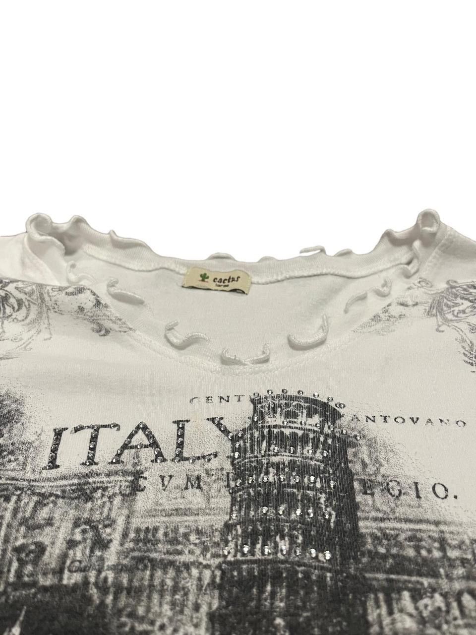 Other Italy Long Sleeve Shirt AOP Rhinestone Graphic Size L / US 10 / IT 46 - 3 Thumbnail