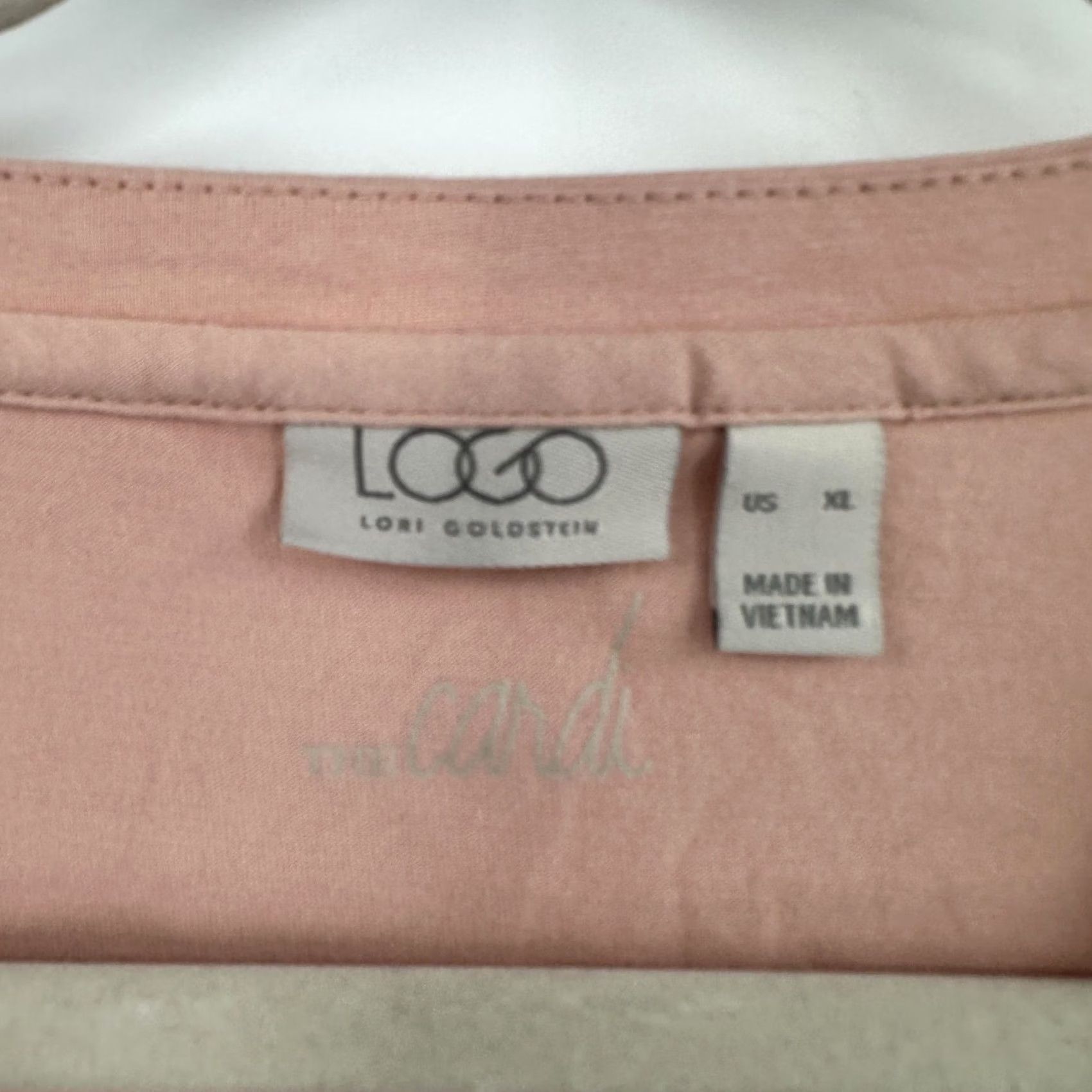 Vintage LOGO Lori Goldstein Cardigan Womens XL Blush Pink The Cardi Button Front V Neck Size XL / US 12-14 / IT 48-50 - 4 Thumbnail