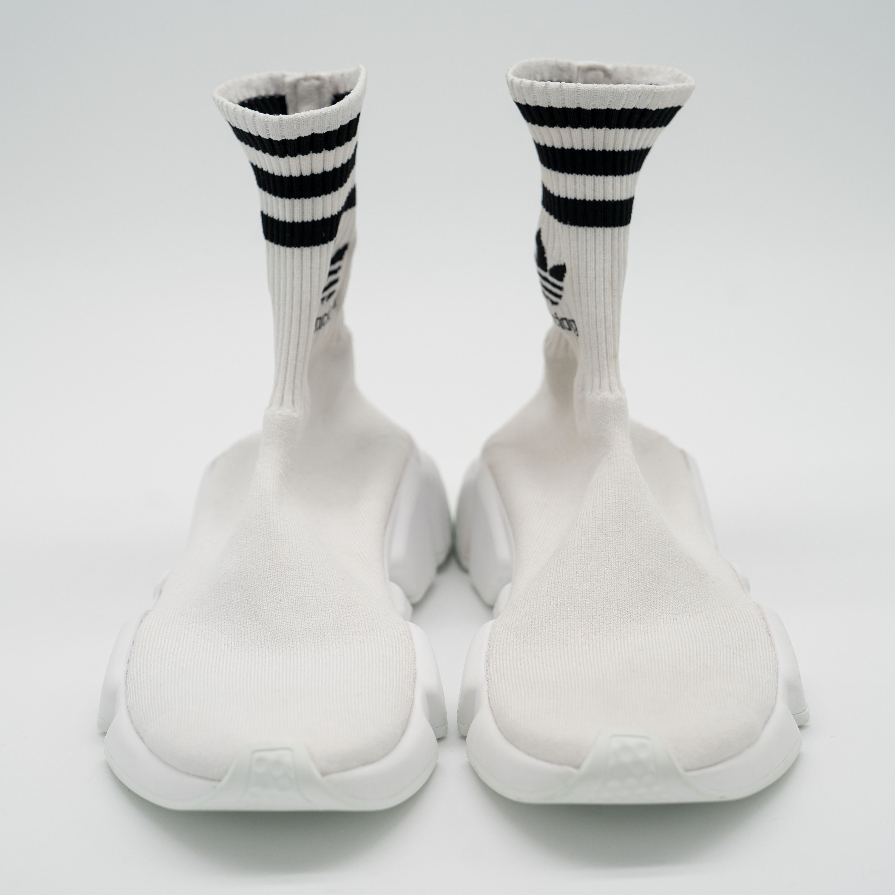 Adidas × Balenciaga Balenciaga Adidas Speed High-Top Sneakers White Black Size US 10 / IT 40 - 2 Thumbnail