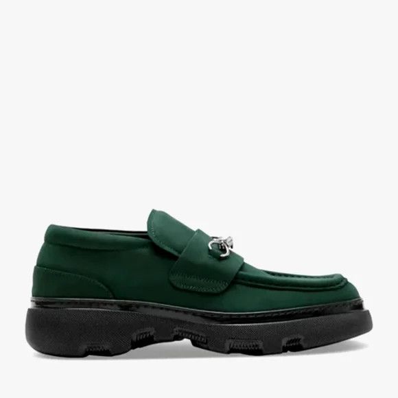 Burberry Mens Green Creeper Clamp Slip On Loafers - EU42/US9