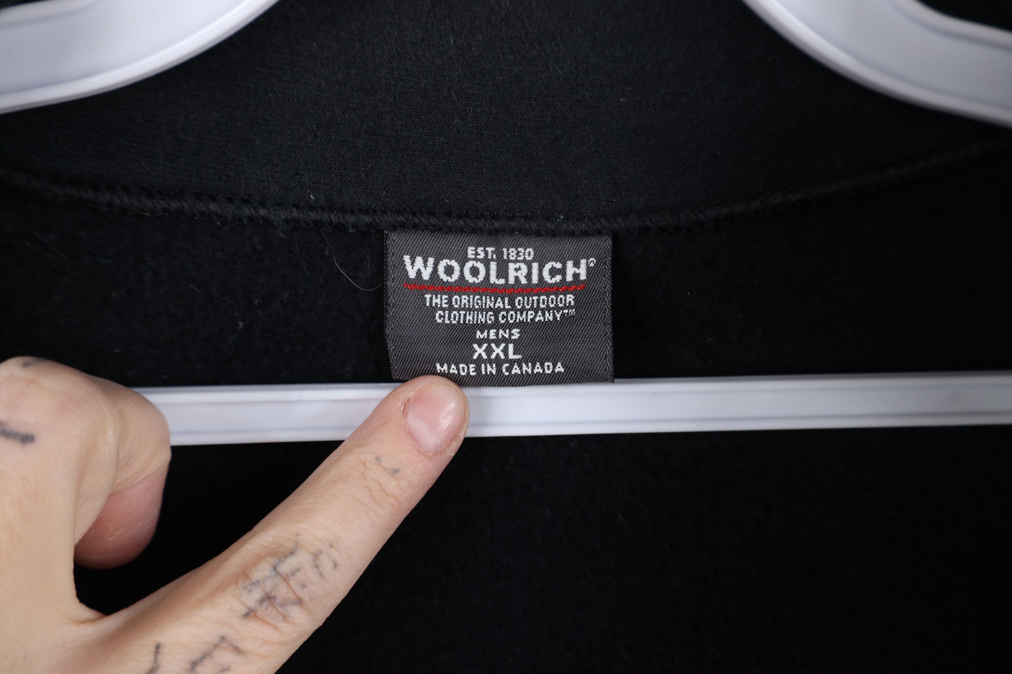Woolrich Woolen Mills Vintage 90s Woolrich Half Zip Pullover Sweatshirt Black Size US XXL / EU 58 / 5 - 8 Thumbnail