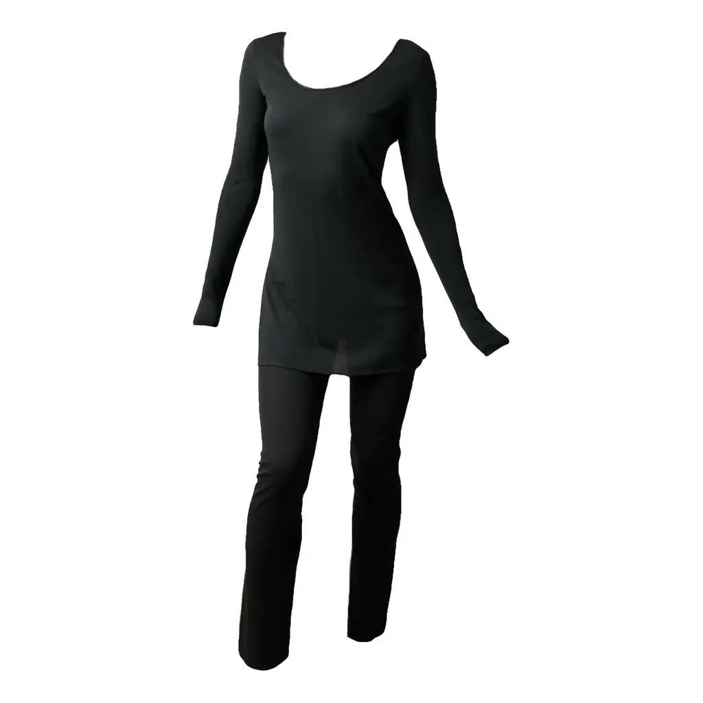 Dolce & Gabbana Dolce & Gabbana Vintage Black Tunic Top & Pants Set IT40 Size S / US 4 / IT 40 - 2 Thumbnail