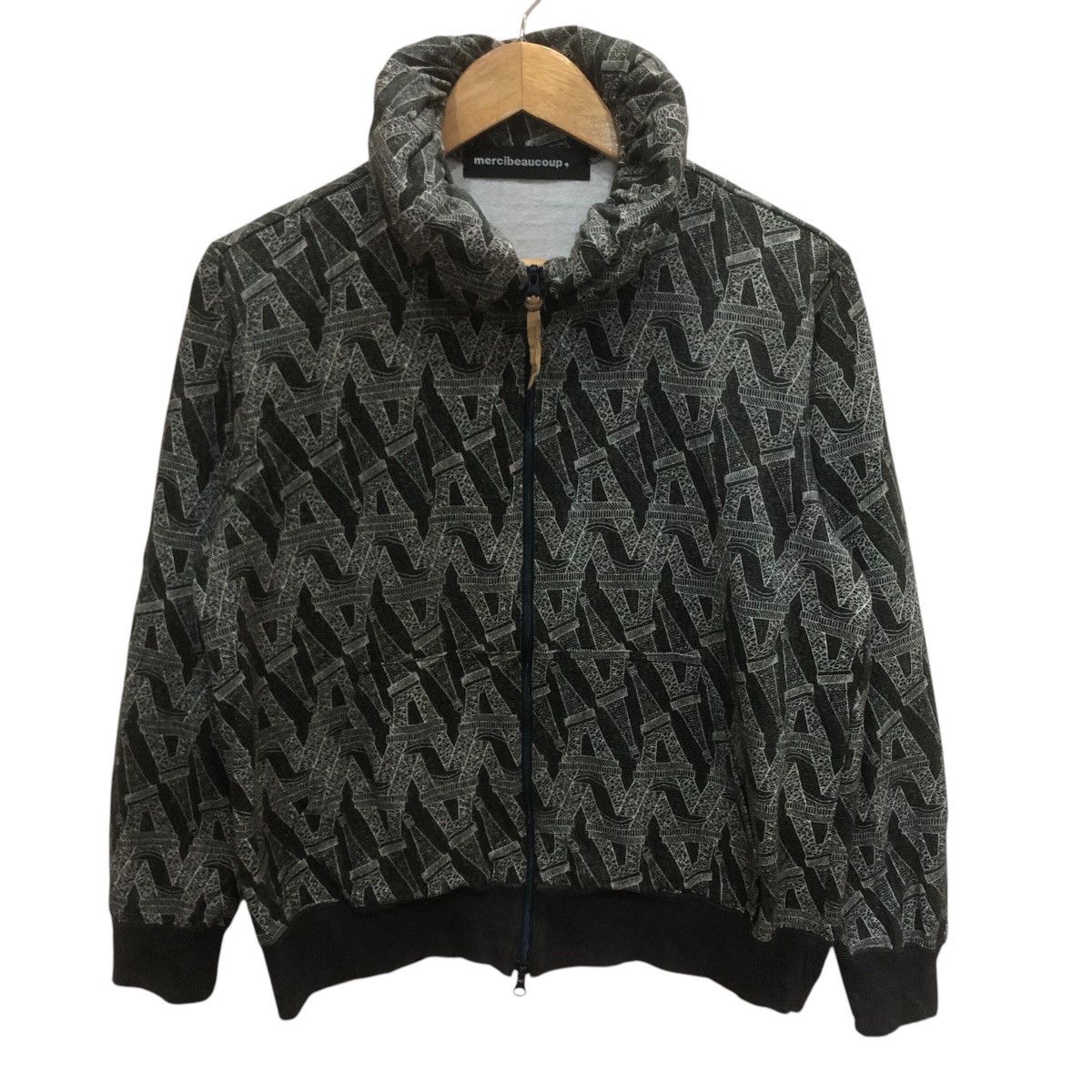 Issey Miyake × mercibeaucoup Mercibeaucoup Croptop Paris Eifil Tower Abstrct Full Zipper Size S / US 4 / IT 40 - 1 Thumbnail