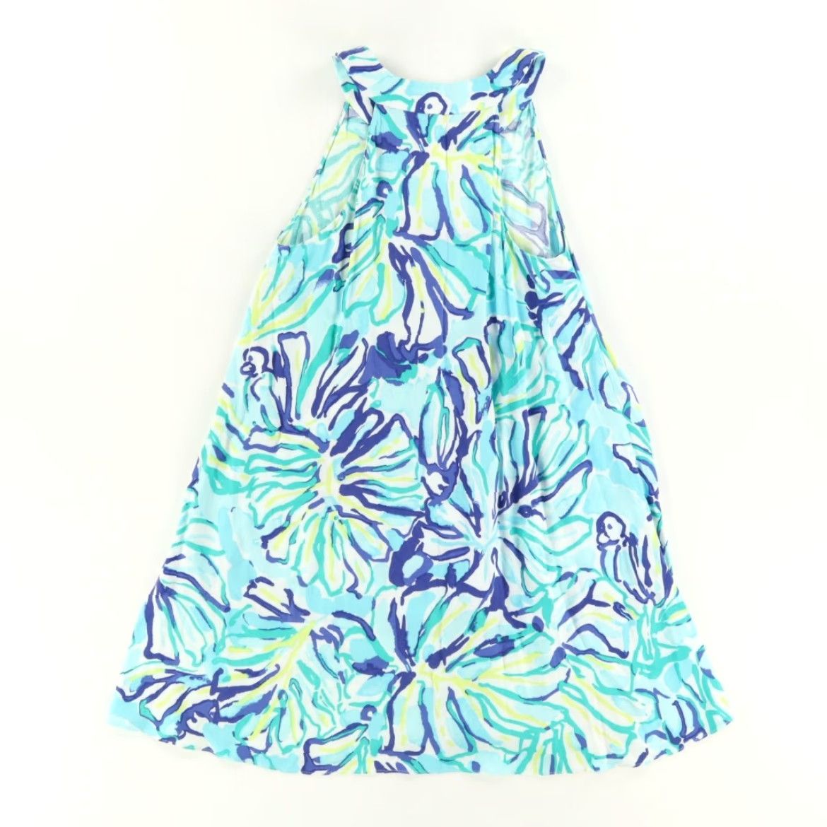 Lilly Pulitzer VINTAGE Lilly Pulitzer Achelle Pool Blue Stay Cool Swing Dress Women's XS Size XS / US 0-2 / IT 36-38 - 4 Thumbnail