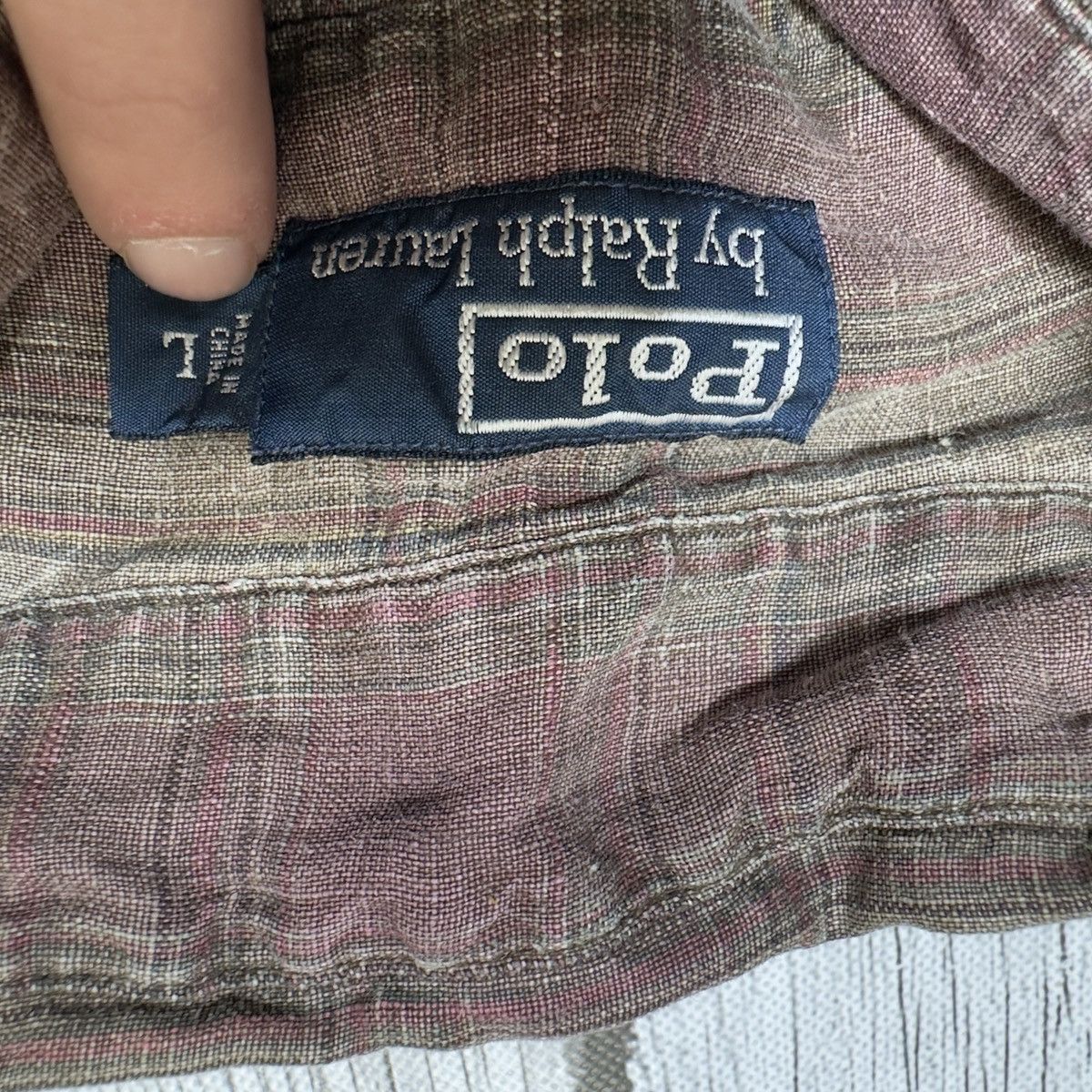 Polo Ralph Lauren × Vintage Vintage Polo linen shirt Size US L / EU 52-54 / 3 - 4 Thumbnail