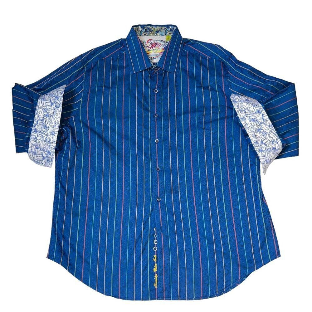 Robert Graham Robert Graham Blue Button Down Dress Shirt Size 2XL Size 48R - 1 Thumbnail