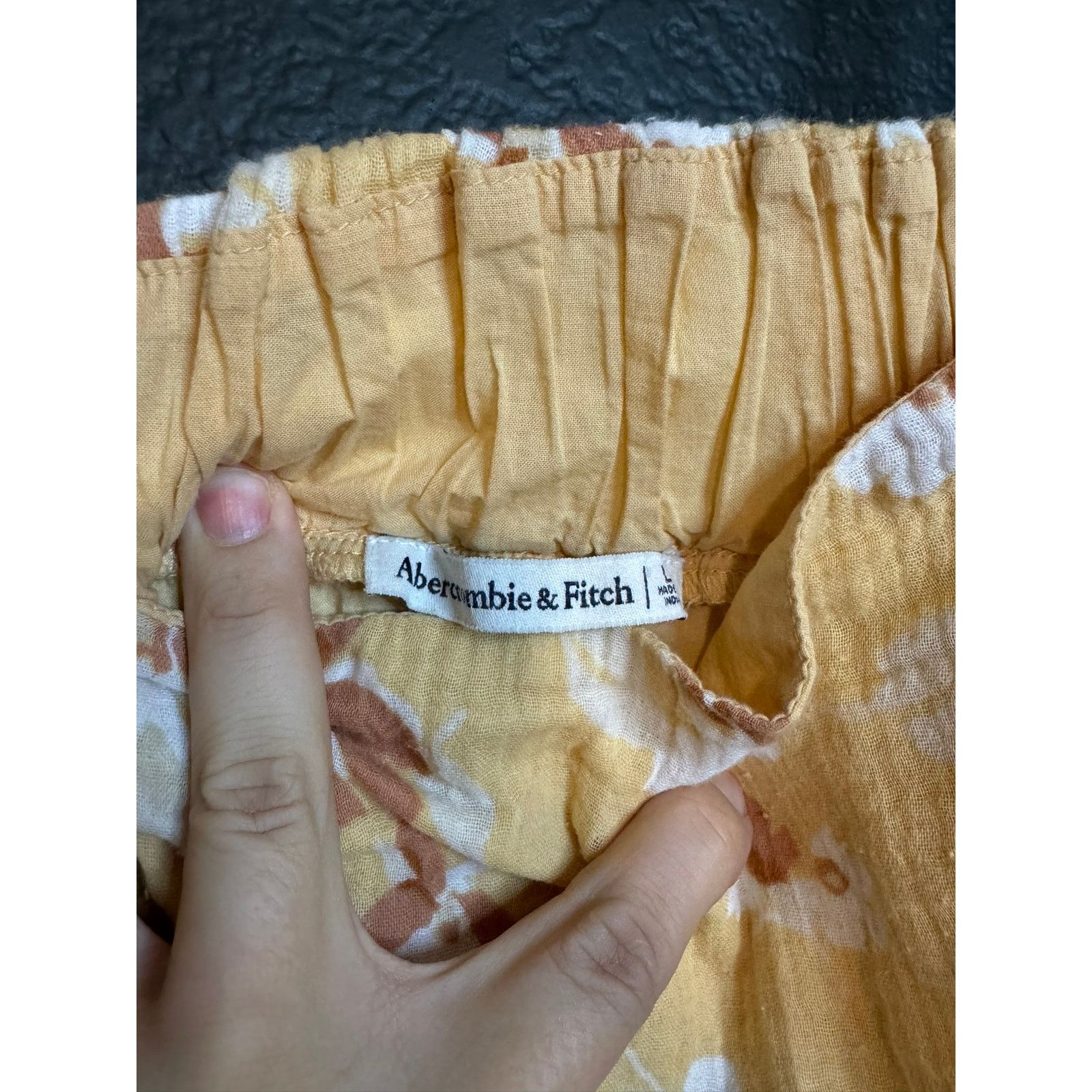 Abercrombie & Fitch Abercrombie & Fitch Women's Yellow and White Dress L Size L / US 10 / IT 46 - 2 Thumbnail