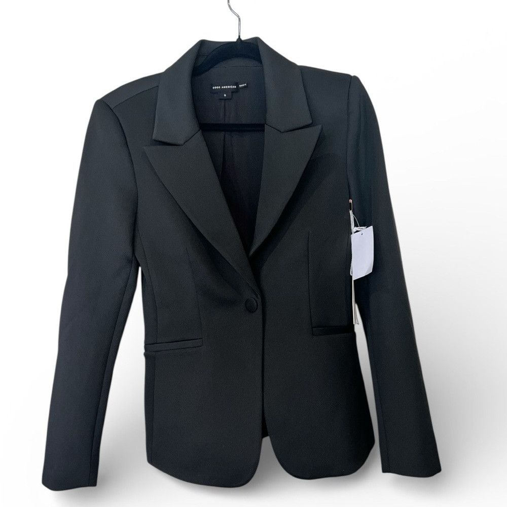 Good American Good American Scuba Tailored Black Blazer Jacket NWT Size S Size S / US 4 / IT 40 - 5 Thumbnail