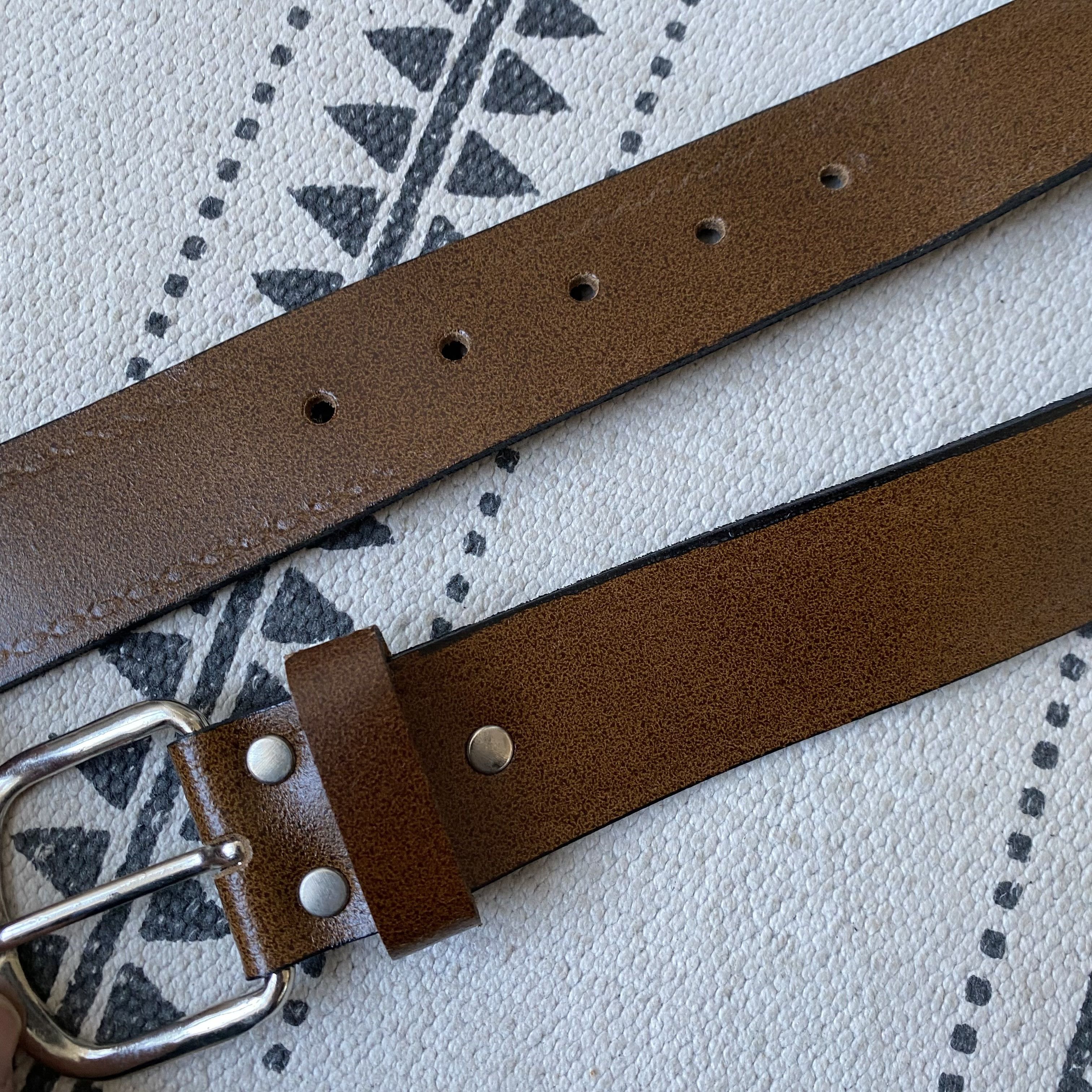 Polo Ralph Lauren Luxury Oldmoney French Designer Real leather belt Size 32 - 4 Thumbnail