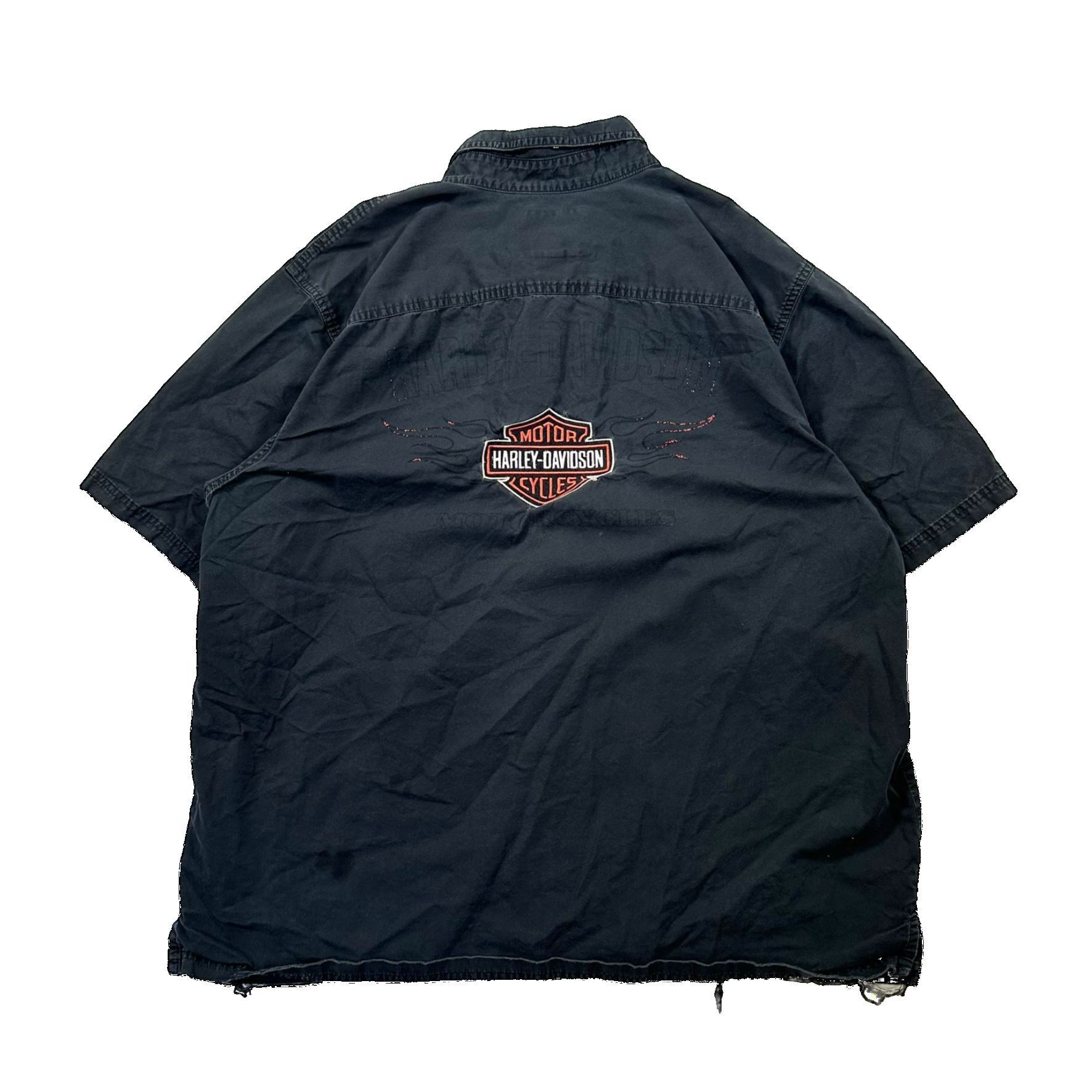 Vintage Vintage 90s Harley Davidson Embroidered Denim Button Up Size US XXL / EU 58 / 5 - 4 Thumbnail