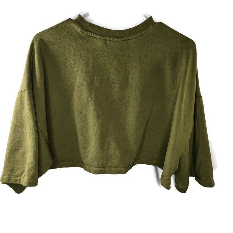 Fenty Fenty Puma by Rihanna Olive Green Crop Sweatshirt Sz Medium Size M / US 6-8 / IT 42-44 - 7 Thumbnail