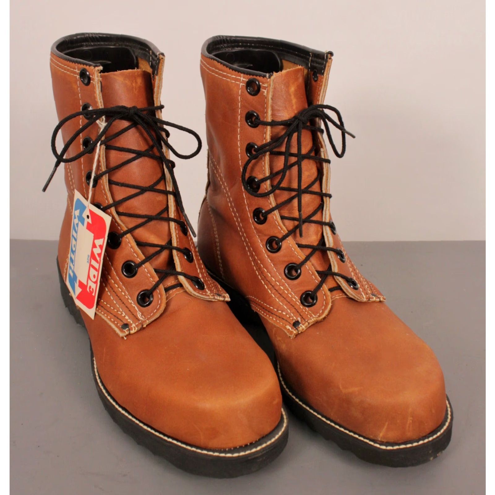 Nautica VINTAGE Utica Boots Boots Outdoor Mens 9 EEE Brown 1970s VTG Utica Brown Hunting / Outdoor Work Boots 9 EEE Mens Size US 9 / EU 42 - 2 Thumbnail