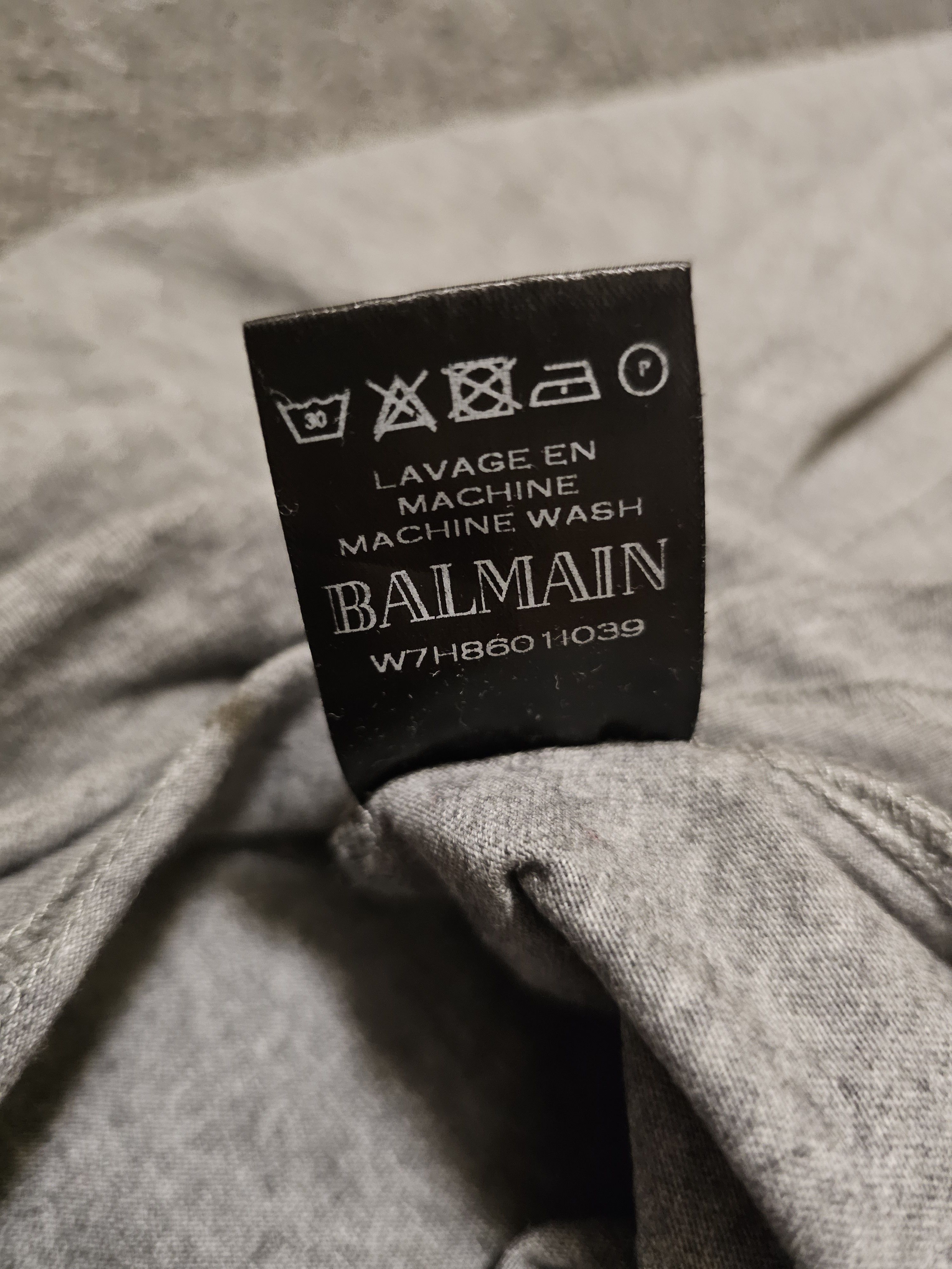 Balmain Balmain men's gray T-shirts size L Size US L / EU 52-54 / 3 - 6 Thumbnail