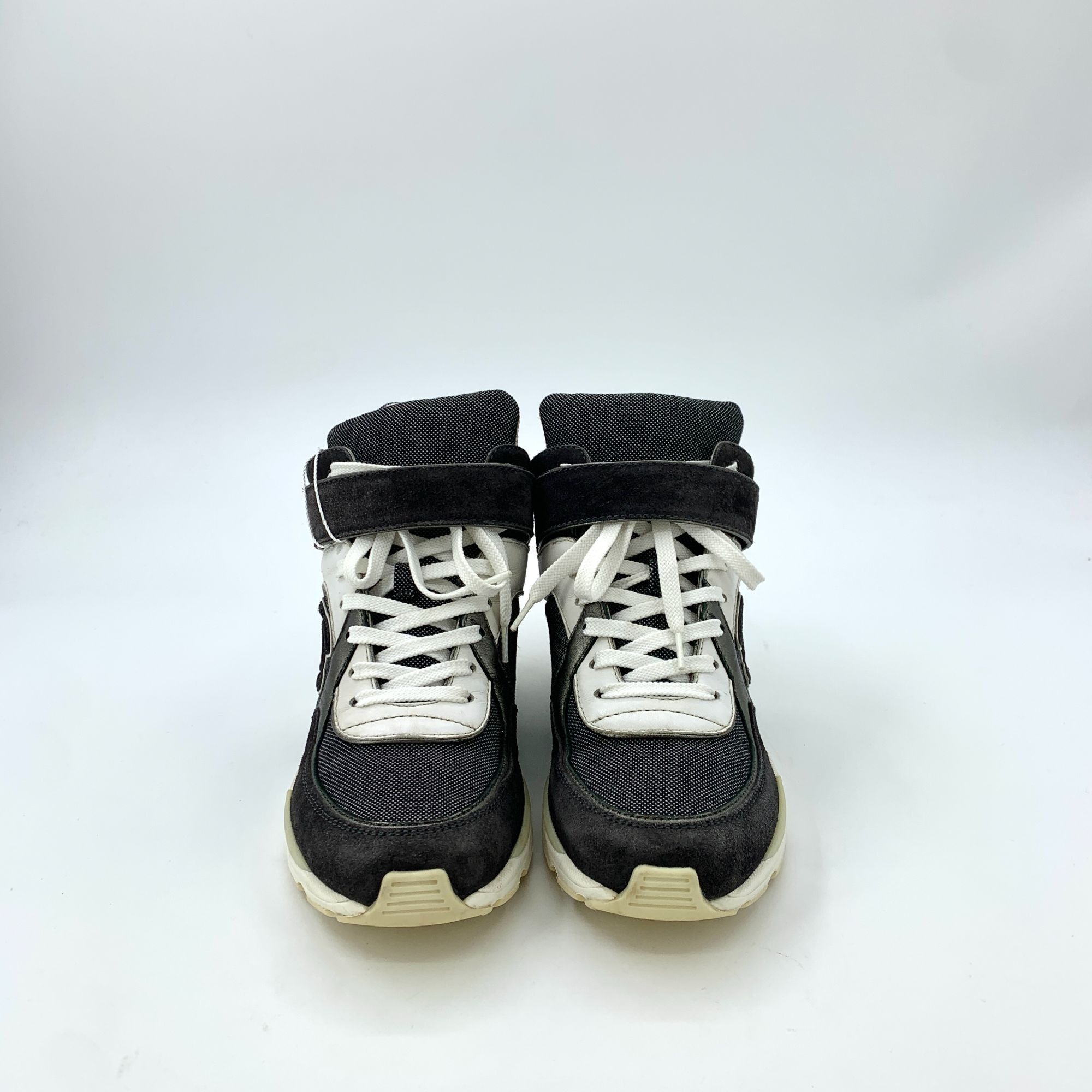 Chanel Chanel Colorblock Woven Lace-Up High-Top Sneakers (Size 36) Size US 6 / IT 36 - 7 Thumbnail