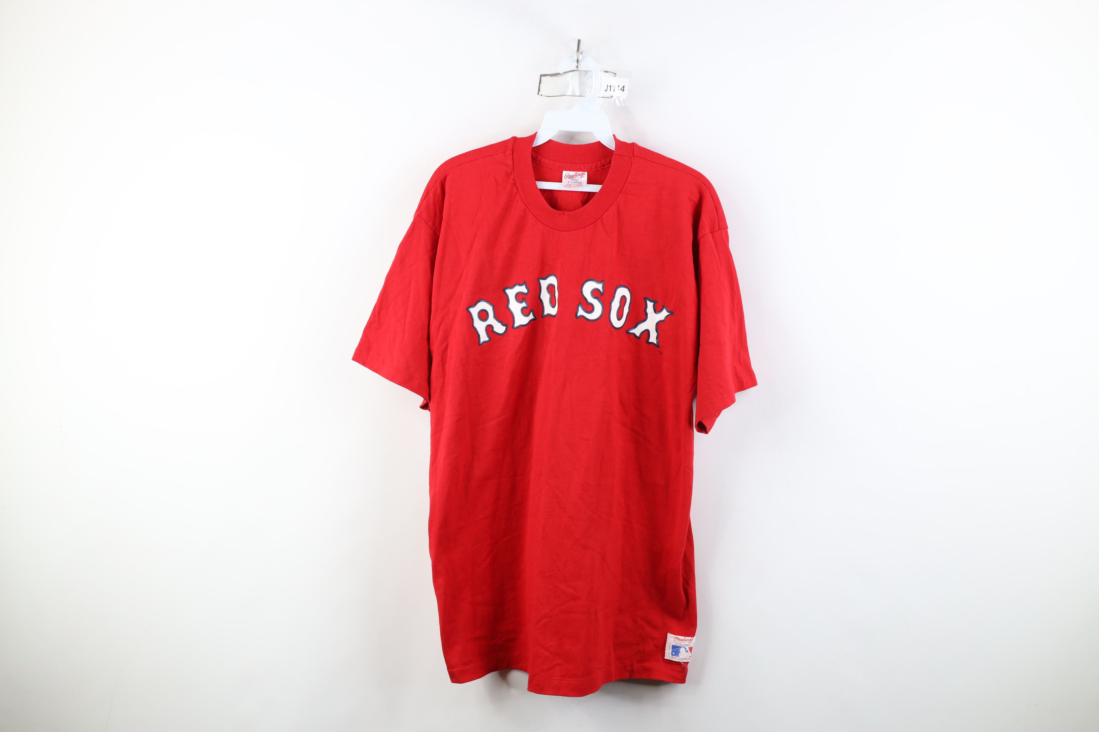 Vintage Vintage 70s 80s Rawlings Red Sox Baseball T-Shirt Red USA Size US XL / EU 56 / 4 - 1 Thumbnail