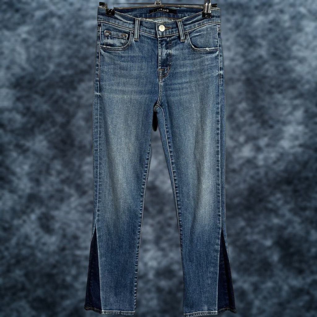 J Brand J BRAND Womens Mid-Rise Dark Blue Slim Crop Jeans 24 Waist Size 28" / US 6 / IT 42 - 1 Thumbnail