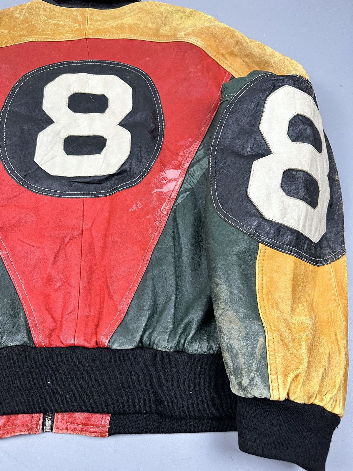Vintage Distressed Vintage Howie & Son 8 Eight Ball Leather Jacket Size US M / EU 48-50 / 2 - 17 Thumbnail