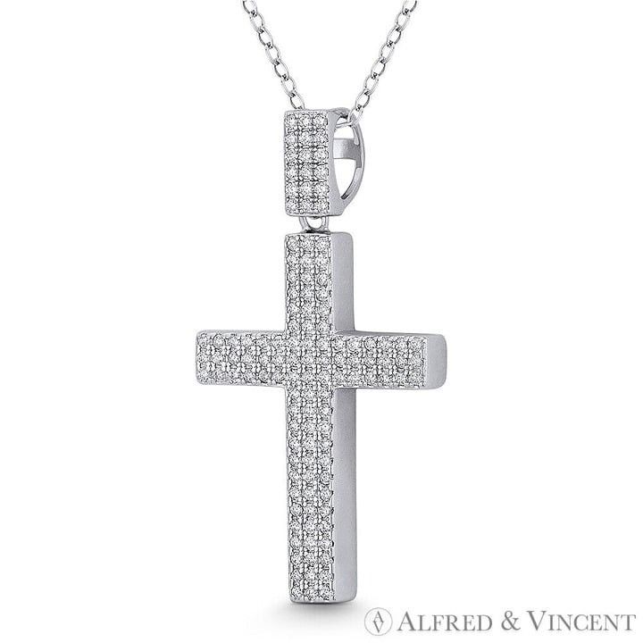 Other Latin Cross CZ Crystal Pendant in .925 Sterling Silver Size ONE SIZE - 1 Preview