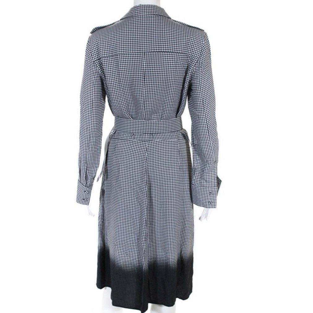 Piazza Sempione Piazza Sempione Gray Black White Checkered Button-Down Dress Size M / US 6-8 / IT 42-44 - 3 Thumbnail