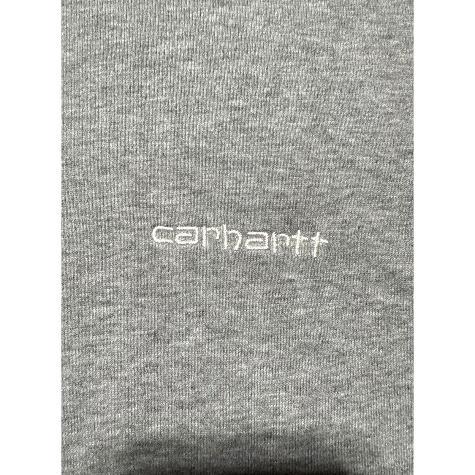 Carhartt Wip Carhartt WIP Hooded Sweatshirt 2XL Hoodie Sweatshirt Sweatshirt Gray Mens Pockets Embroidered Hooded Pullover Regular Relaxed Cotton Size US XXL / EU 58 / 5 - 3 Thumbnail