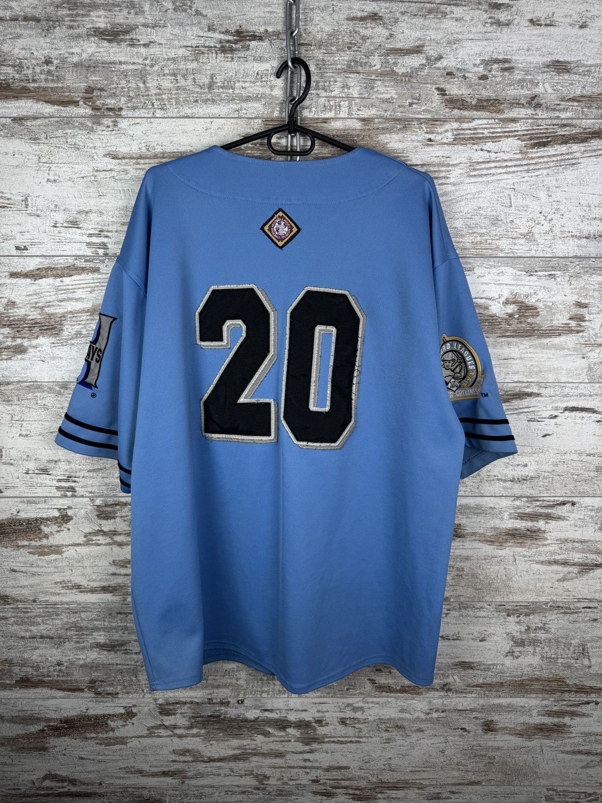 MLB Vintage 90s Negro League Homestead Baseball Jersey Blue tee Size US XL / EU 56 / 4 - 11 Thumbnail
