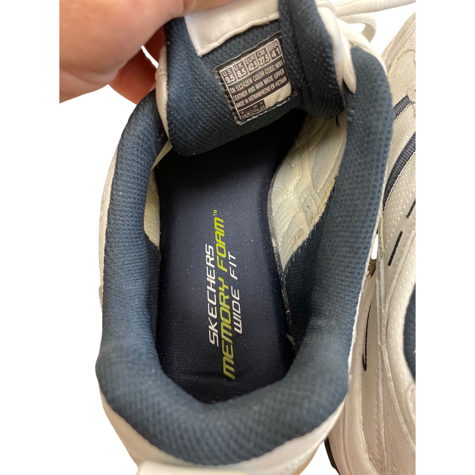 SKECHERS Skechers Sport 51242 Mens white blue sneakers shoes size 9.5 Size US 9.5 / EU 42-43 - 13 Thumbnail
