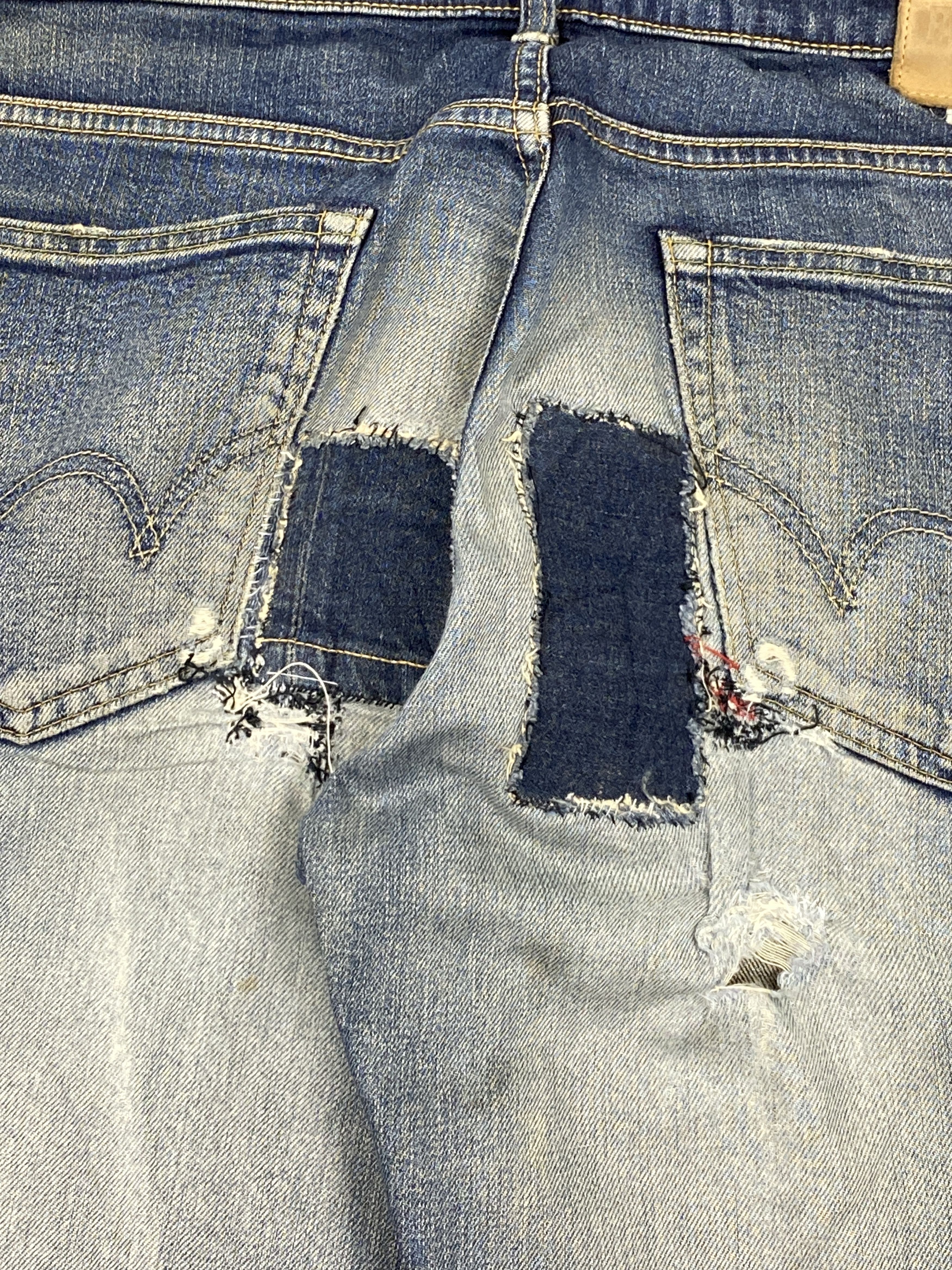 Edwin Vintage Distressed Edwin Made In Japan Patches Jeans DP2727 Size US 35 - 14 Thumbnail