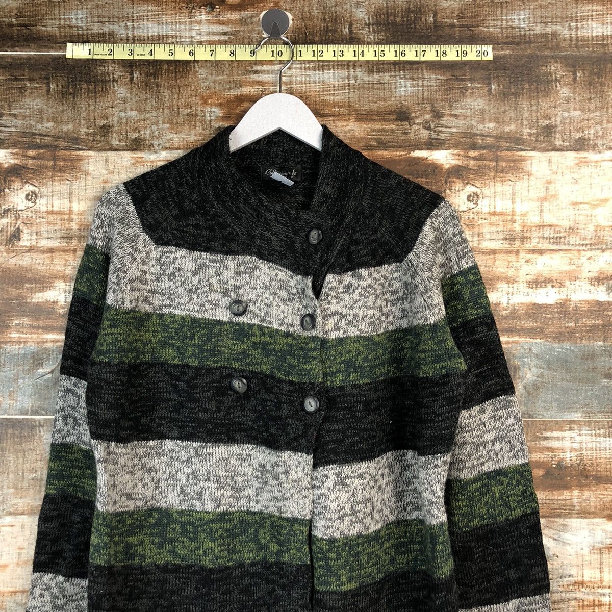 Japanese Brand Collection Ki Stripe Knitwear like coogi #A2308 Size US M / EU 48-50 / 2 - 2 Thumbnail