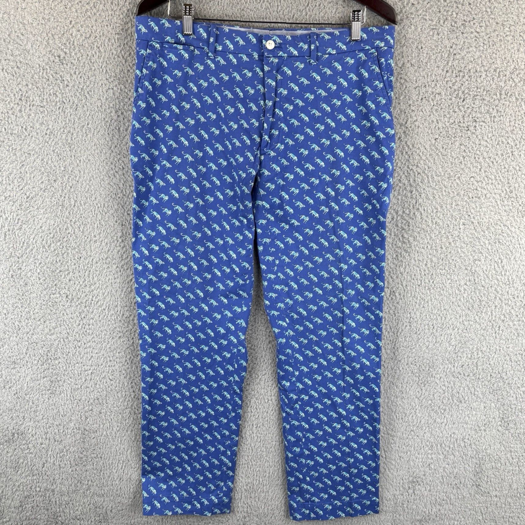 Polo Ralph Lauren Polo Ralph Lauren Pants Mens 36x30 Blue Leopard All Over Print Chino Flat Front Cotton Blend Regular Dickies? Size US M / EU 48-50 / 2 - 2 Thumbnail