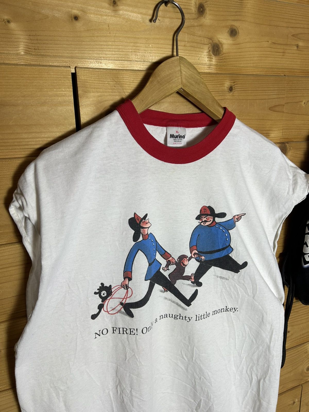 Vintage Vintage 1995 Curious George Murina shirt Size US XL / EU 56 / 4 - 1 Thumbnail