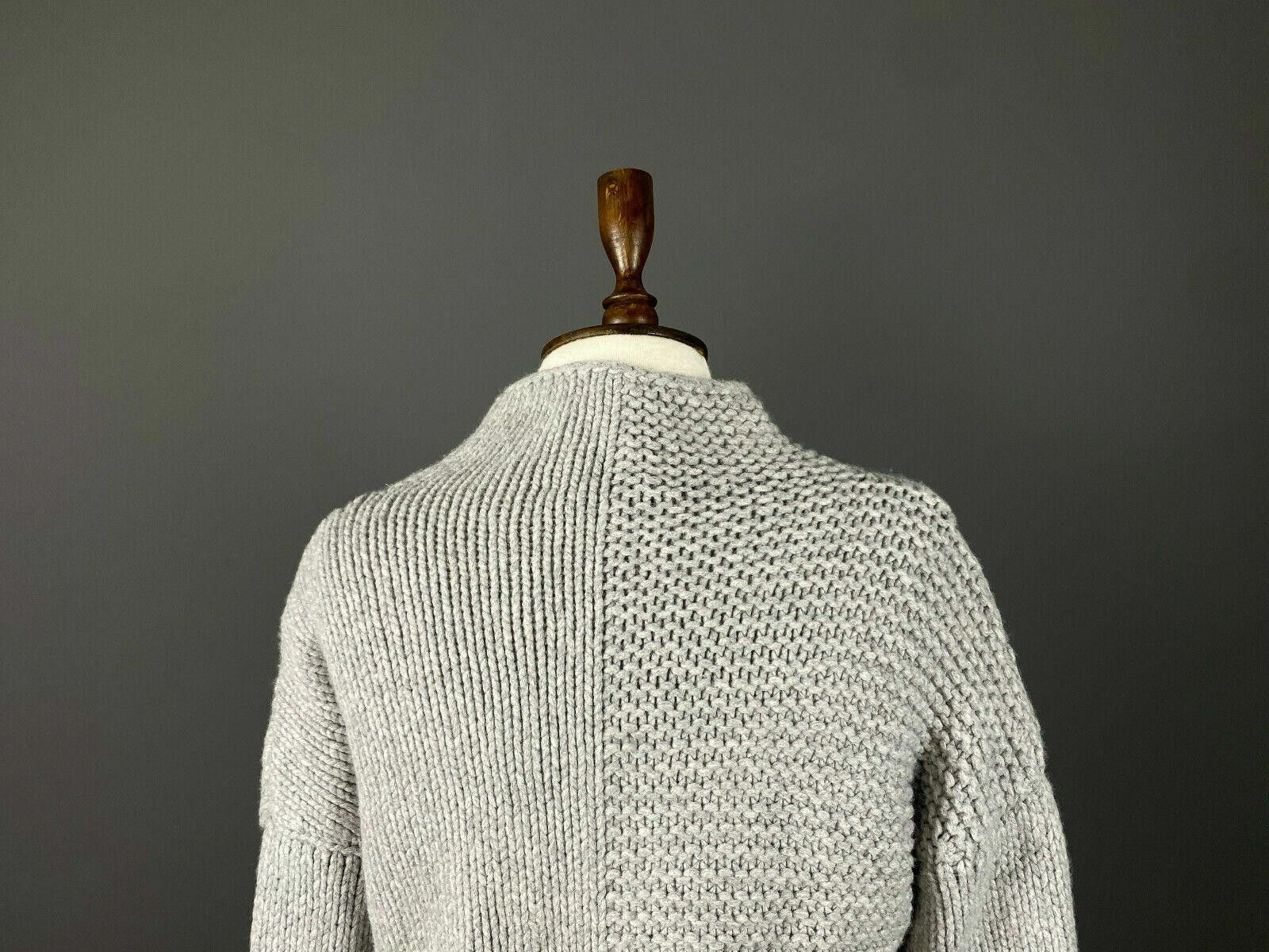 Designer Ladies FFC Grey Oversized Chunky Knit Wool Sweater Size S Size S / US 4 / IT 40 - 6 Thumbnail