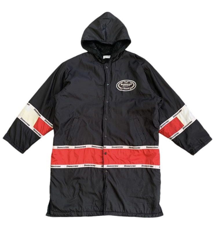 Japanese Brand Bridgestone Motorsport Long Jacket Hooded Size US L / EU 52-54 / 3 - 1 Thumbnail
