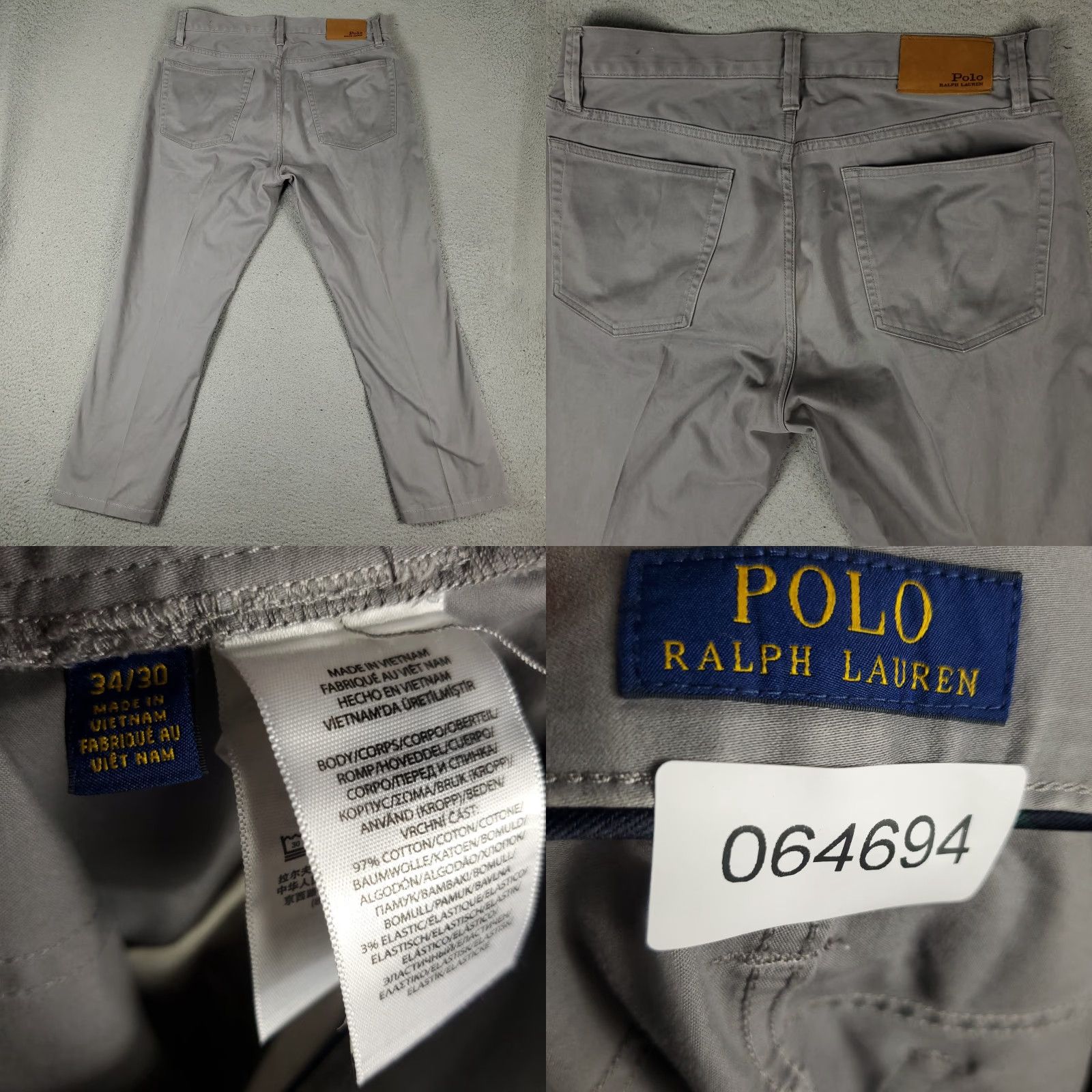 Polo Ralph Lauren Ralph Lauren Jeans Mens 34x28 Gray 5 Pocket Straight Leg Pants Shirt? wait Size US 34 / EU 50 - 8 Thumbnail