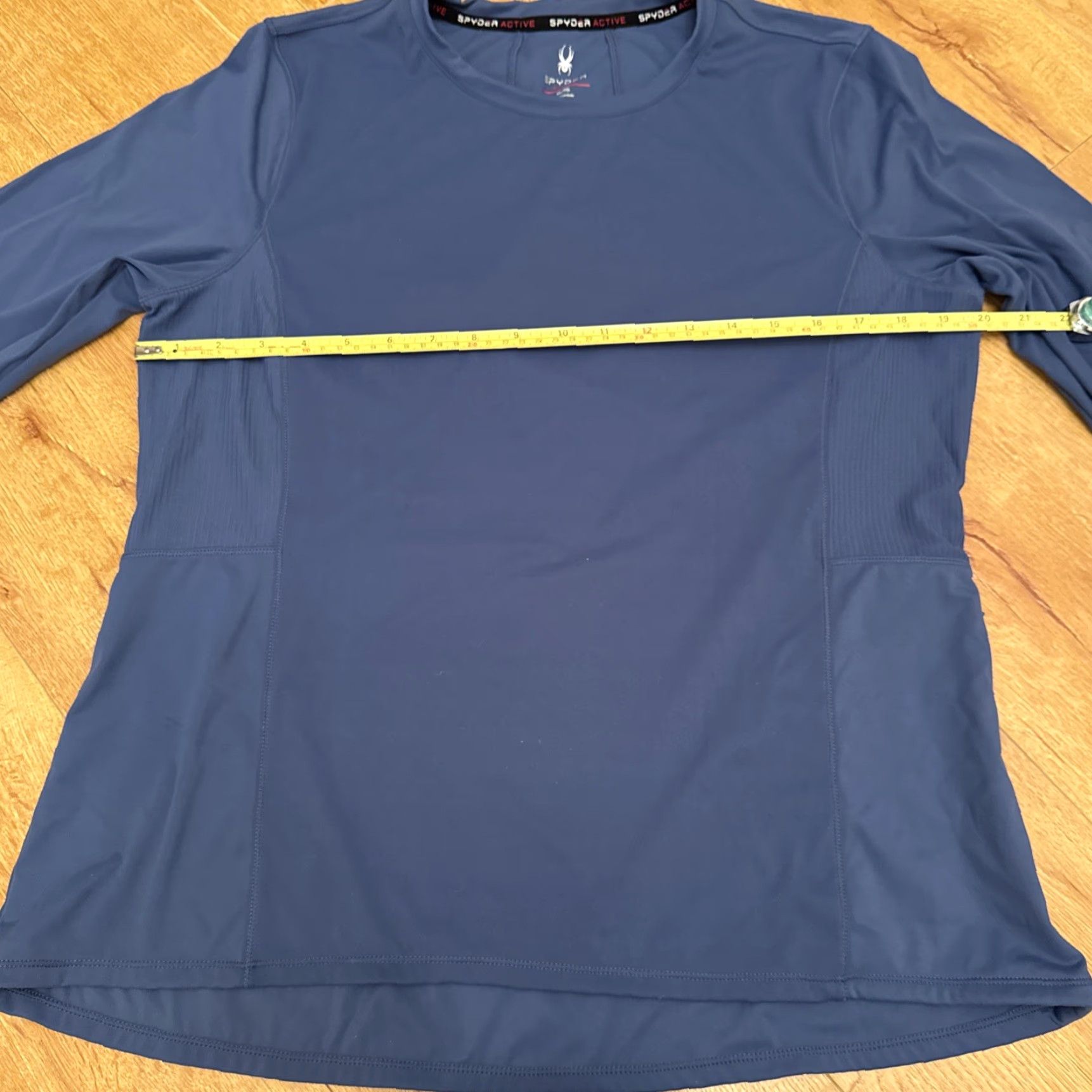 Spyder Spyder Active Top Womens XL Blue Nylon Stretch Side Zip Long Sleeve Pullover Size XL / US 12-14 / IT 48-50 - 4 Thumbnail